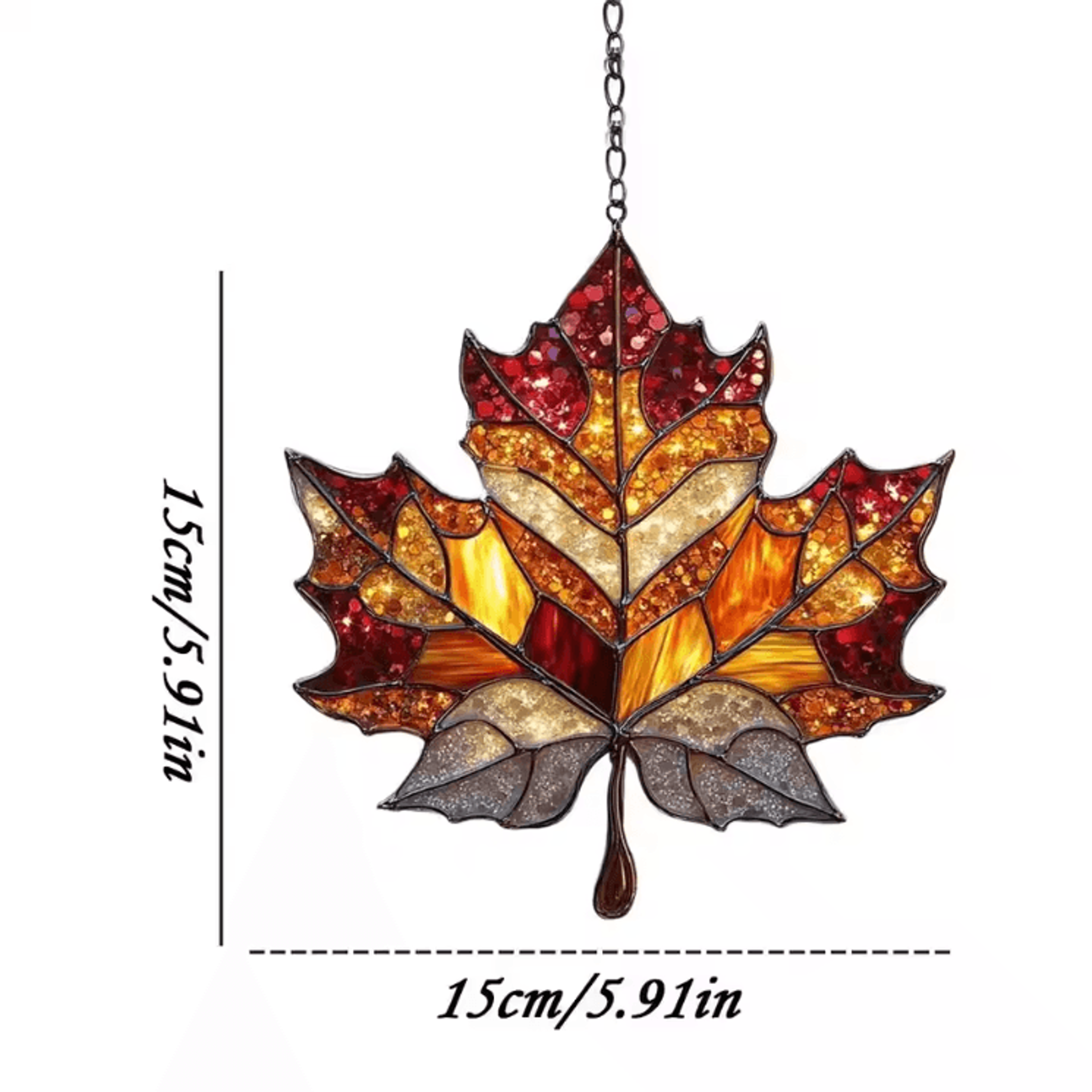Acrylic Maple Leaf Suncatcher  Autumn Light Catcher Hanging Decor 4