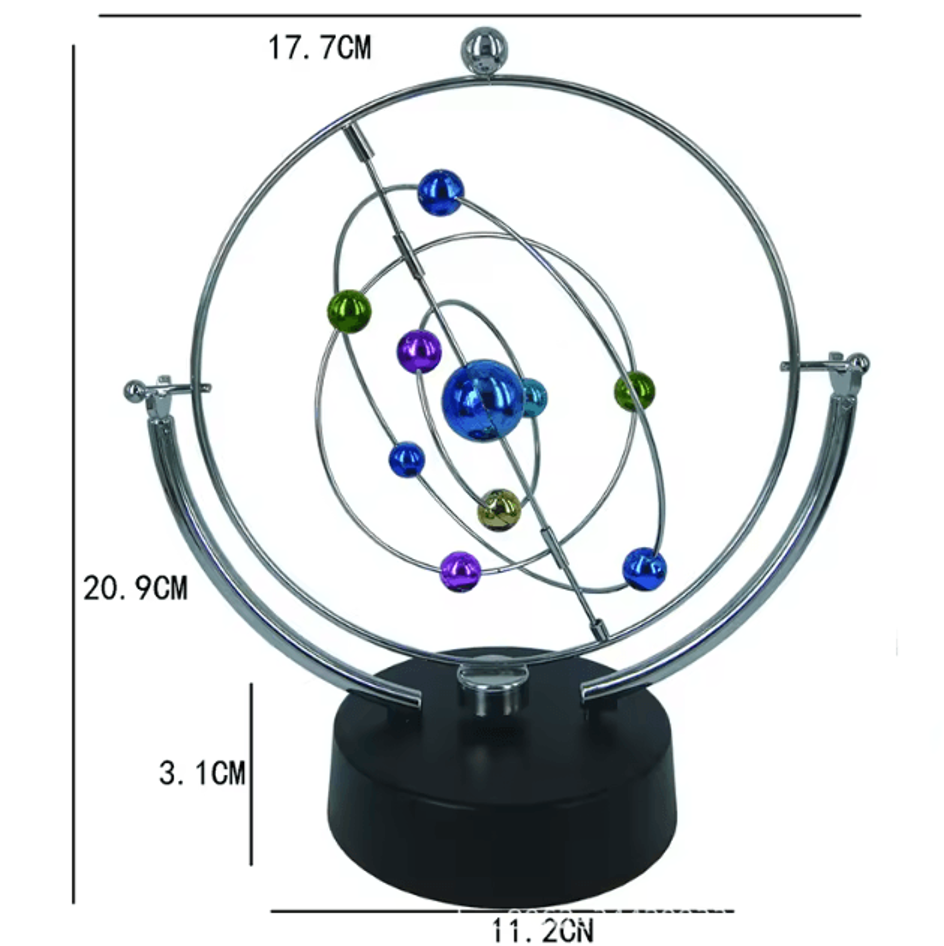 Celestial Orbit Perpetual Motion Desk Sculpture  Kinetic Art Orbital Pendulum Decor 2