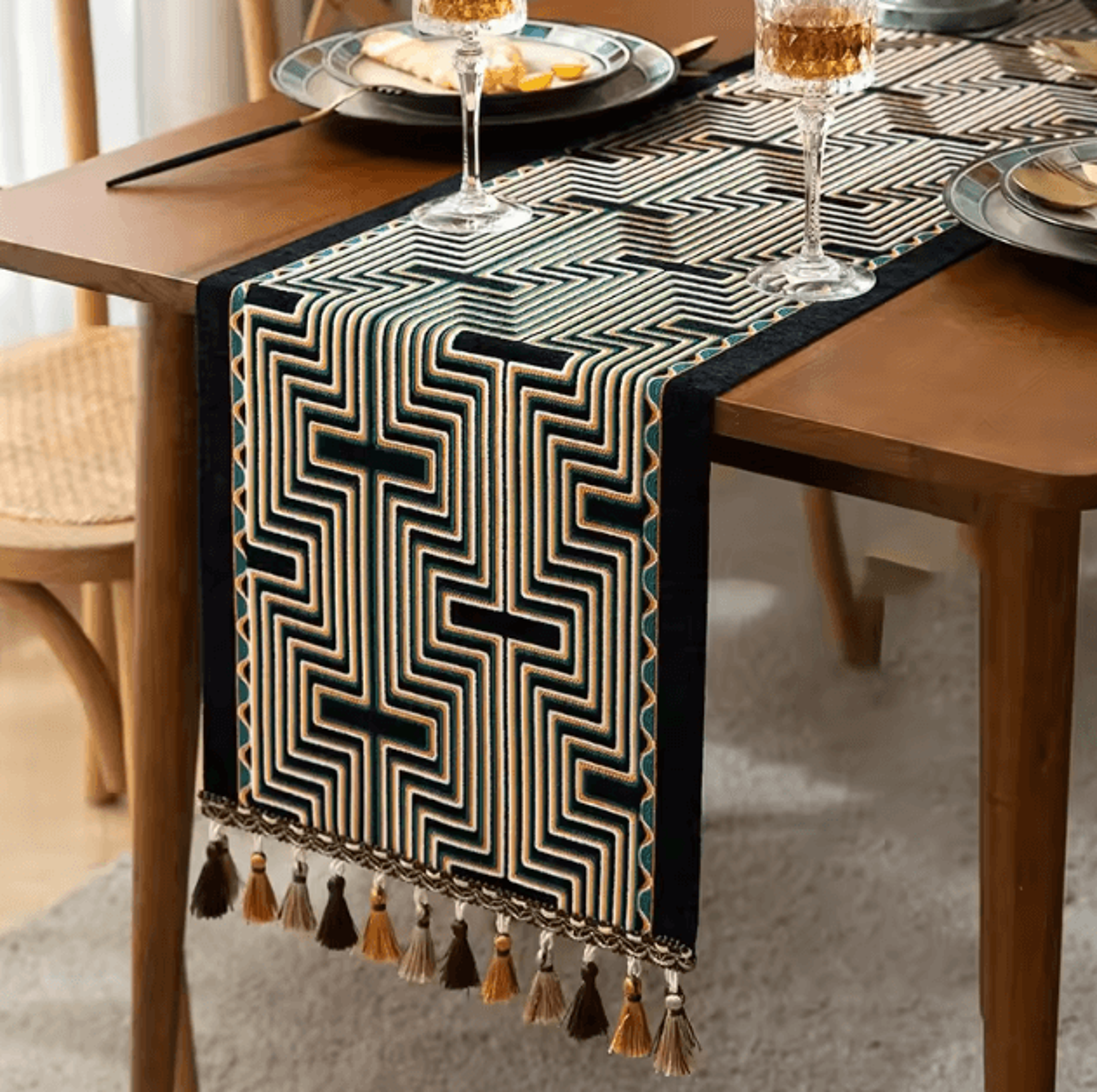 Farmhouse Lemon Floral Table Runner  Rustic Linen Decor For Kitchen  Dining 6
