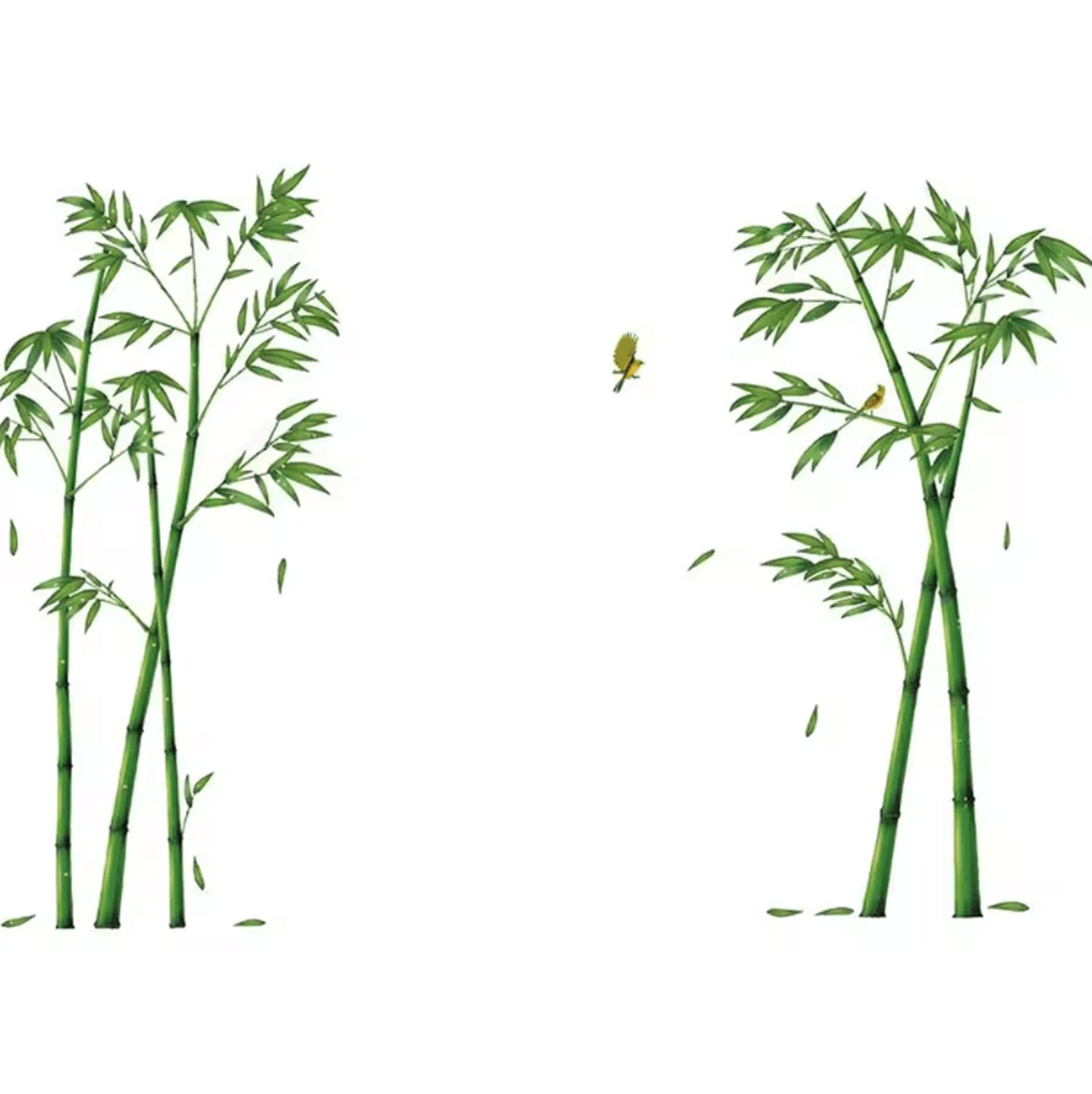 Serene Bamboo Forest Wall Sticker  Chinese Style Removable Nature Decor 3