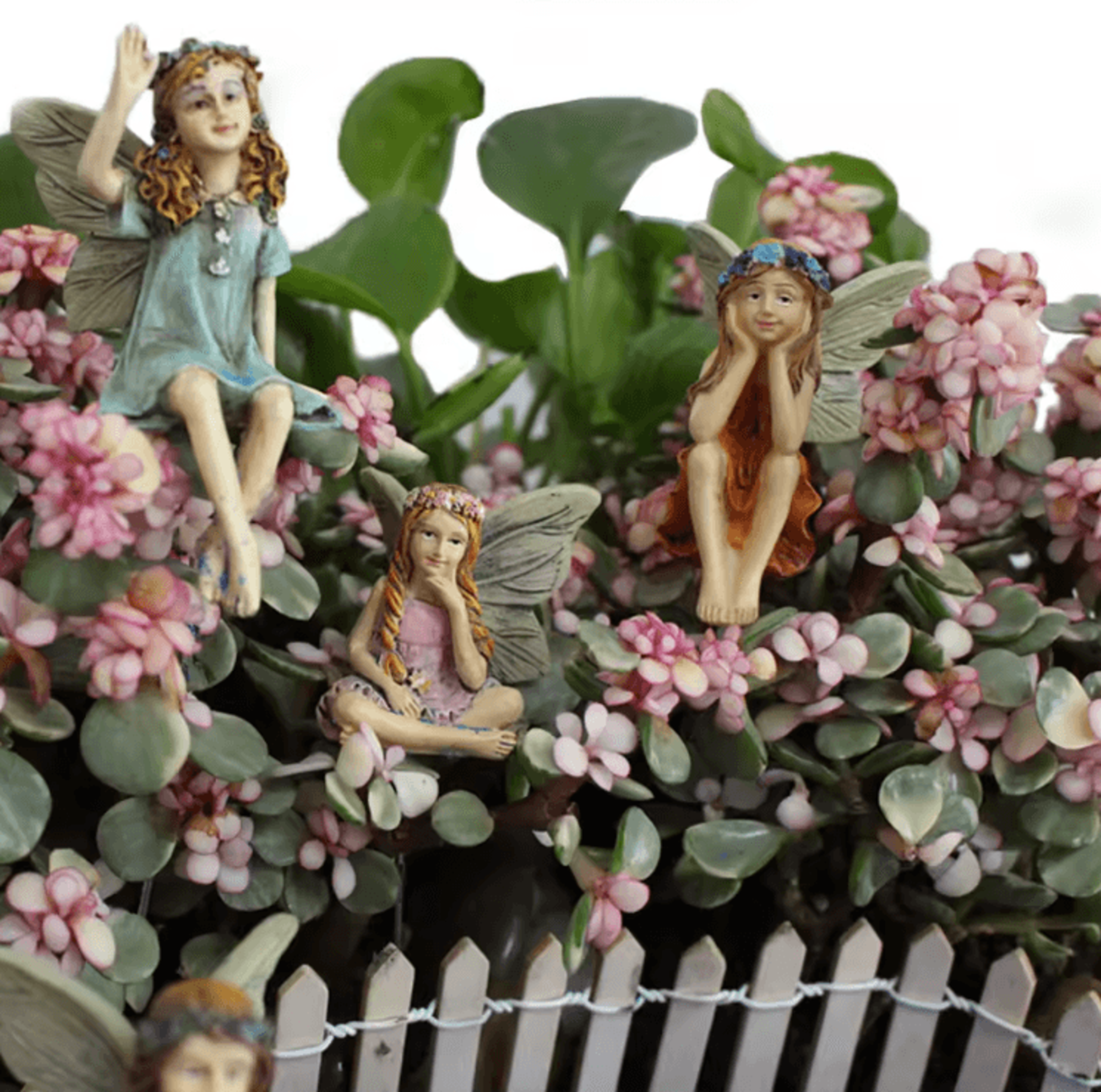 Whimsical Mini Fairy Garden Stake Set 6PCS  Enchanting Outdoor  Plant Decor 1