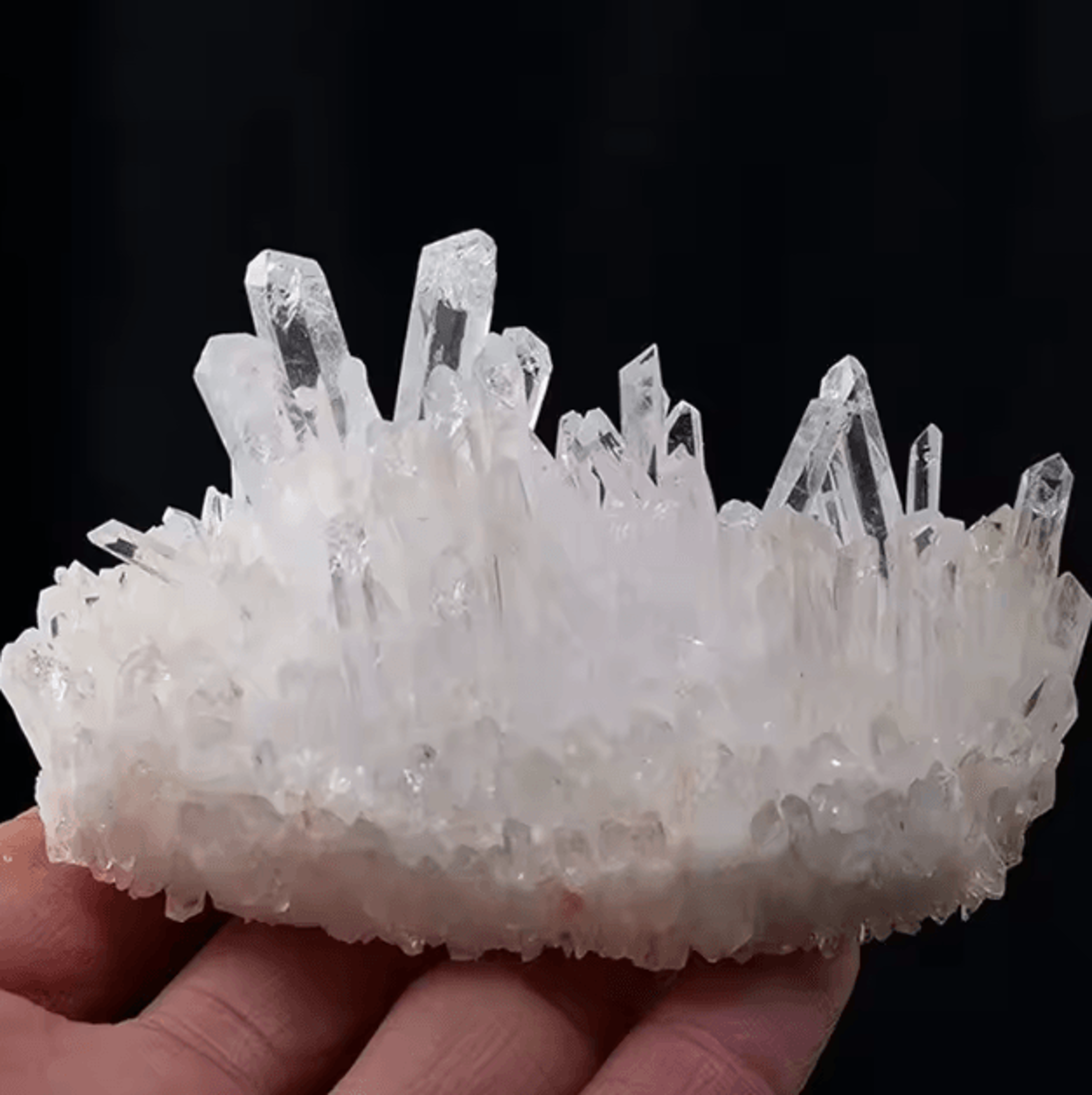 Natural White Crystal Cluster  Raw Quartz Healing Stone  Home Decor Accent 0