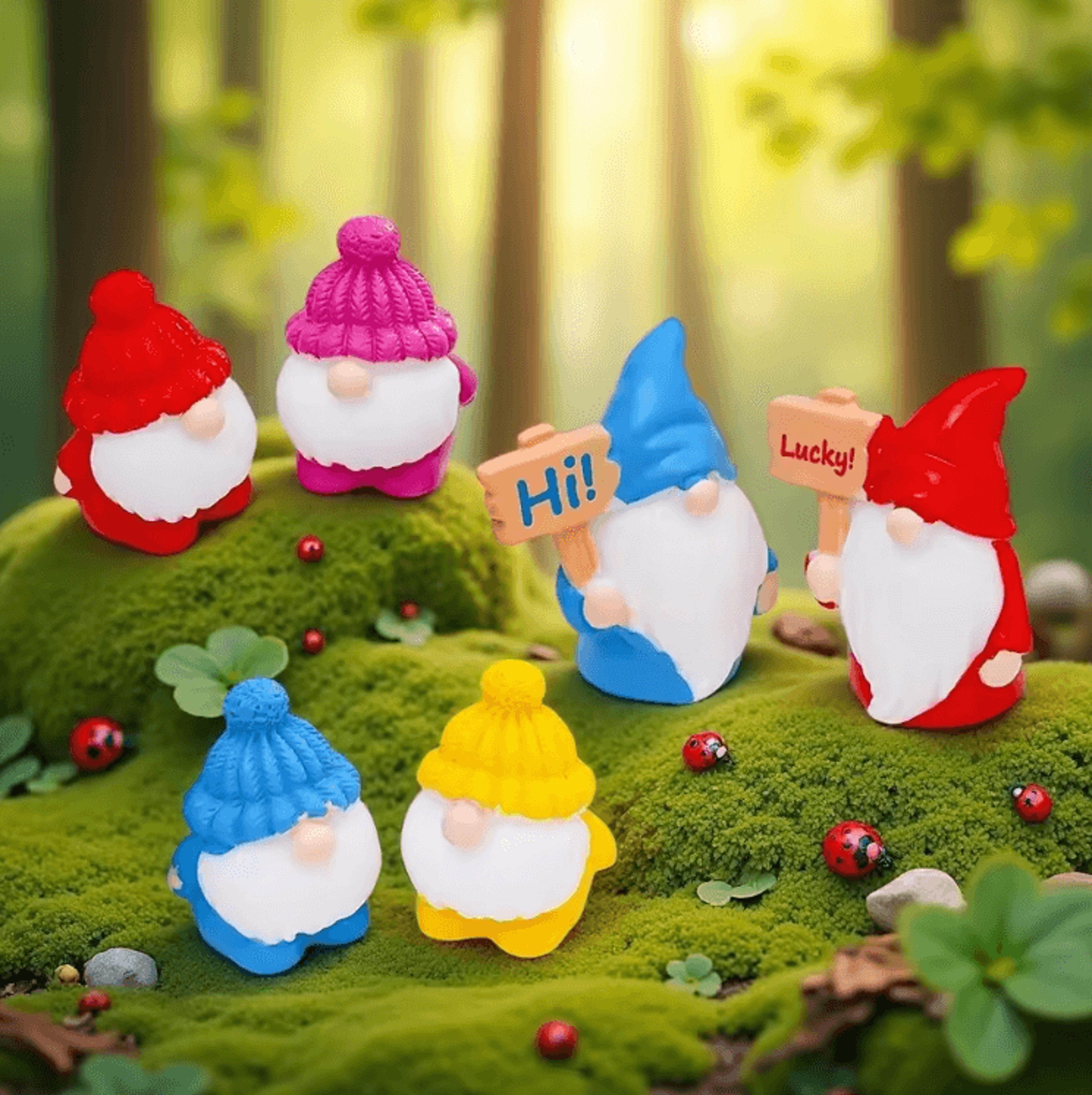 8PCS Mini Dwarf Garden Figurine Blind Box  Cute Micro Landscape DIY Decor Set 2
