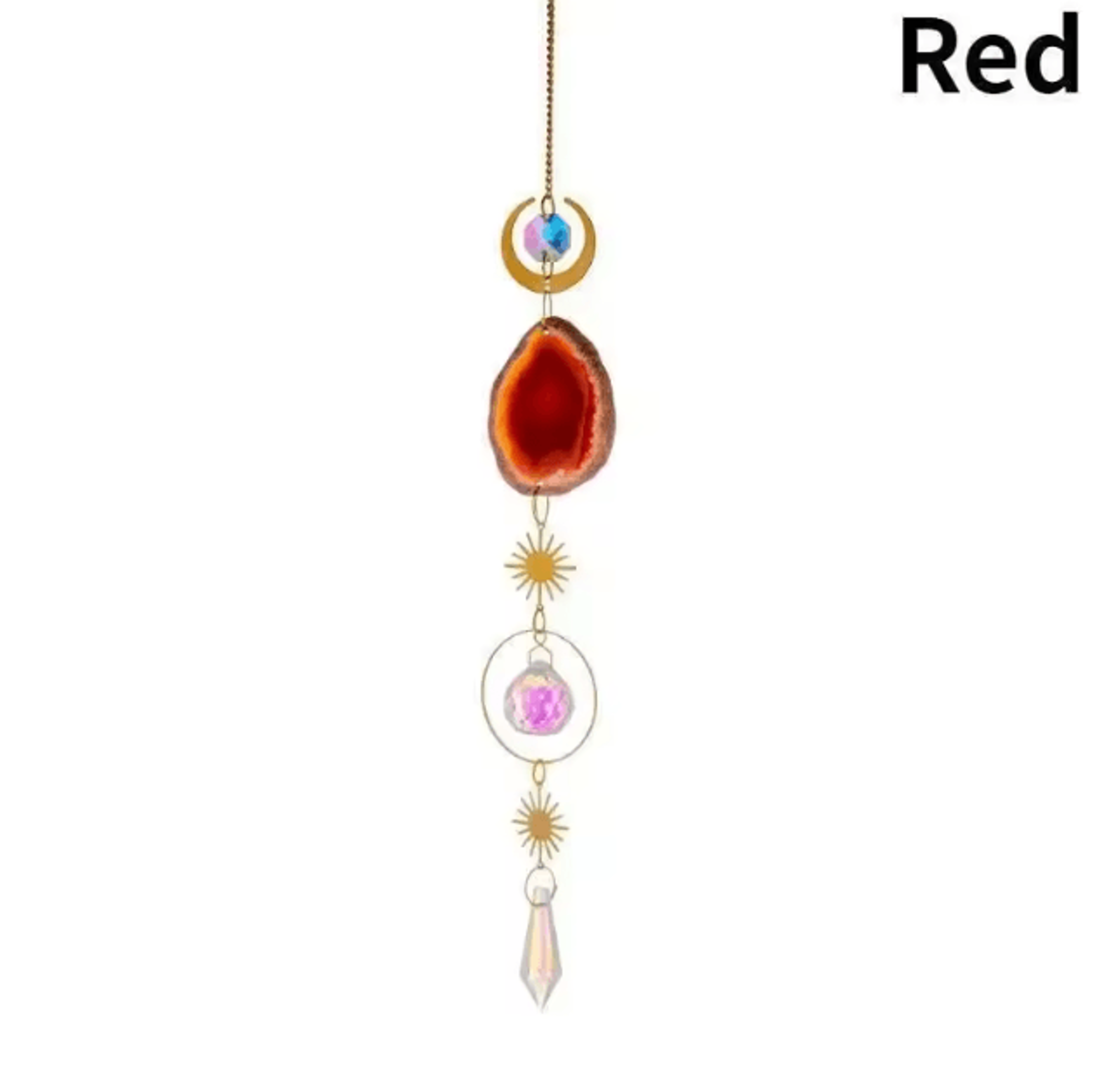 Sun  Moon Crystal Suncatcher  Rainbow Prism Hanging Decor For Window  Garden 4