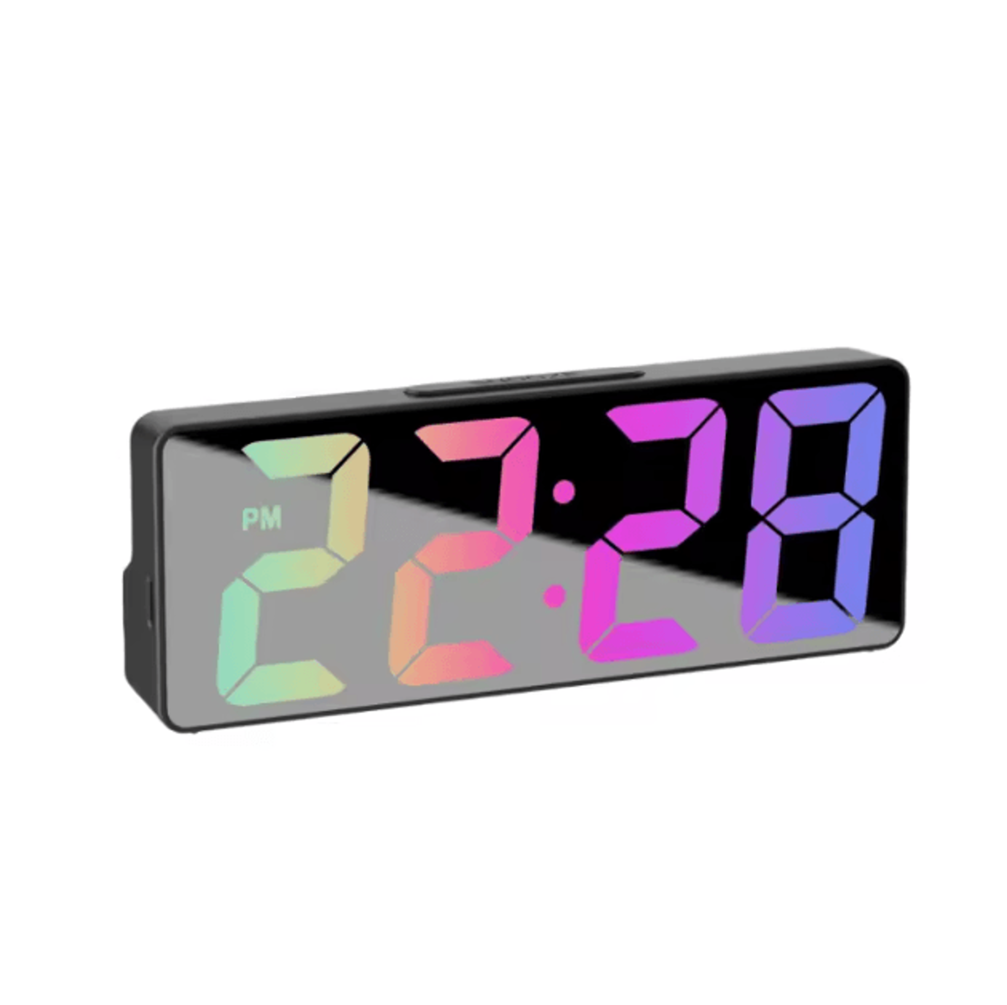 Modern LED Digital Alarm Clock  Adjustable Brightness Bedroom Clock With Temperature Display 2