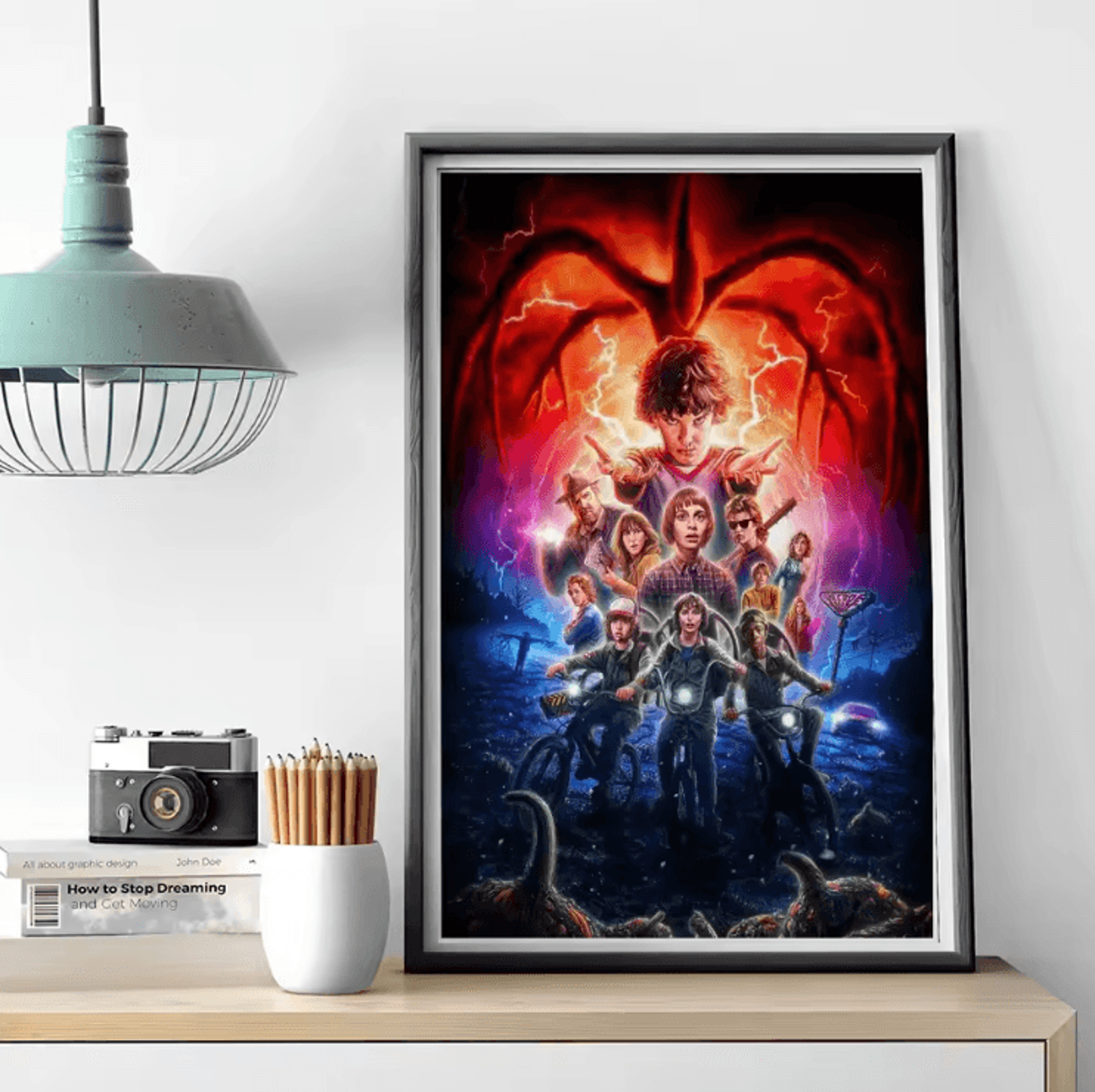 Stranger Things Canvas Poster  Retro TV Show Wall Art For Bedroom  Cafe Decor 8