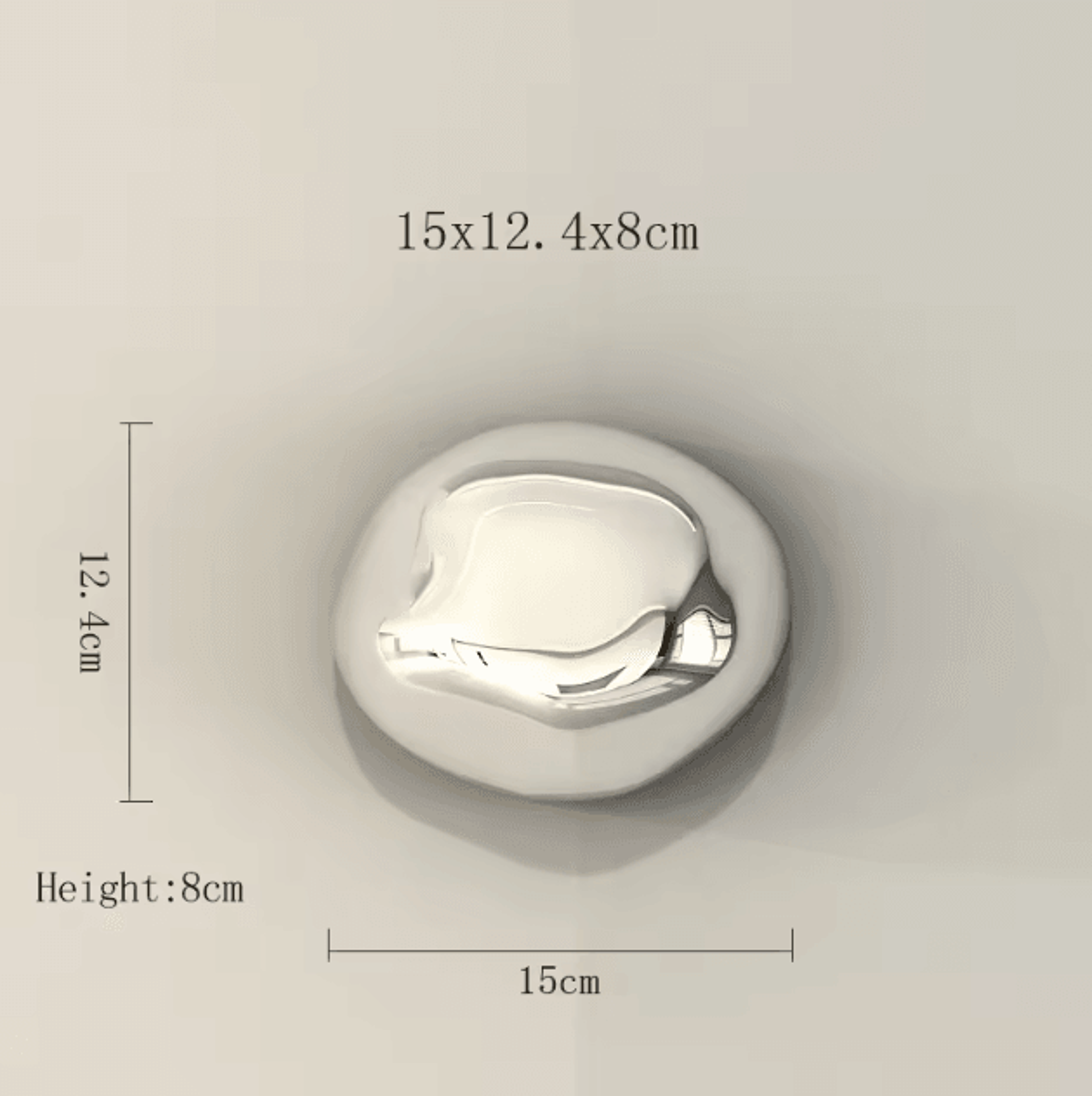 3D Simulation Stone Wall Pendant  Modern Electroplated Wall Art For Living Room Decor 6