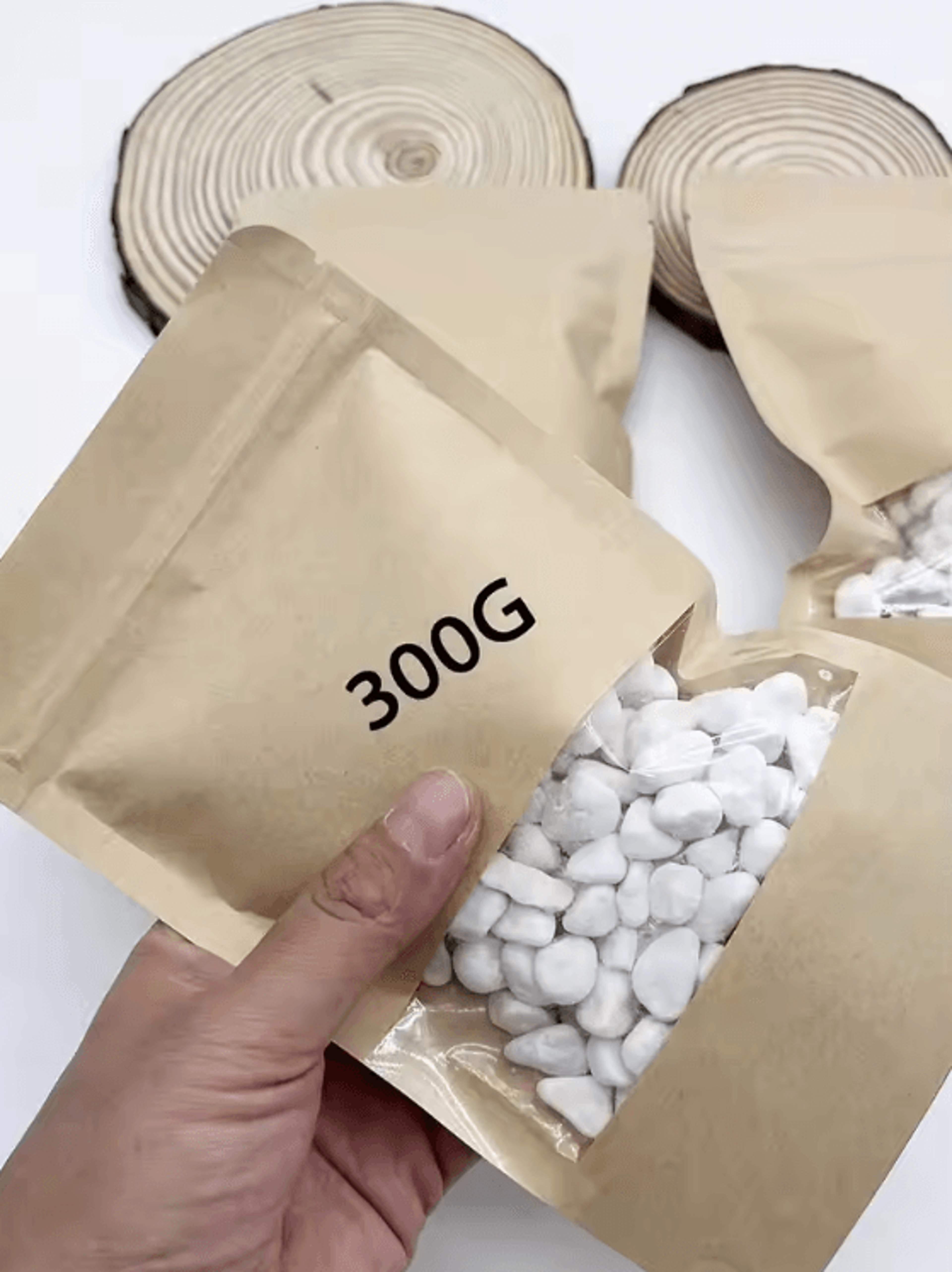 Mini Decorative Pebbles  White Sand Set  DIY Succulent Aquarium  Garden Stone Decor 100500g 4
