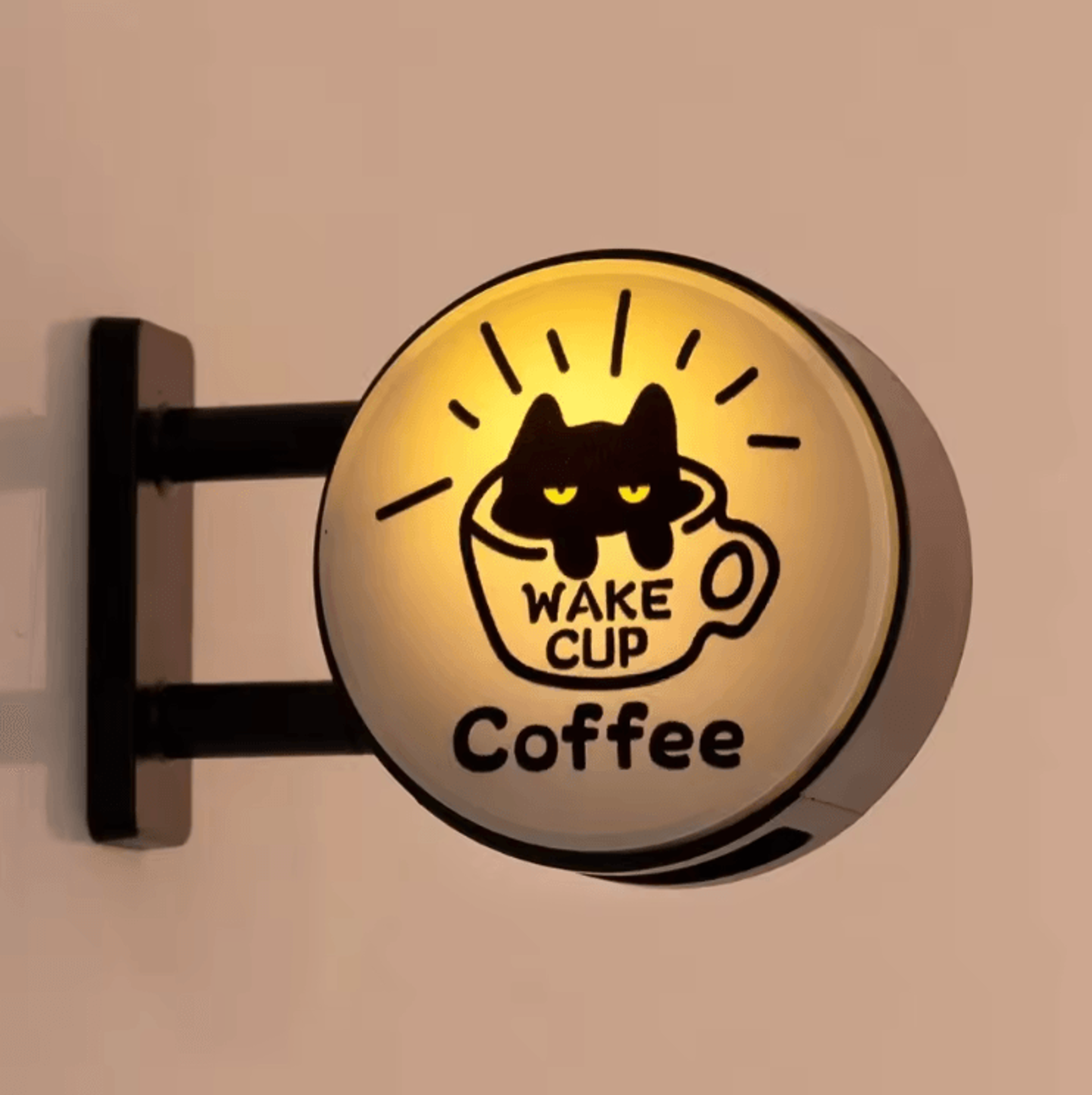 Mini Coffee LED Light Sign Magnet  Aesthetic Coffee Corner Glow Decor 0