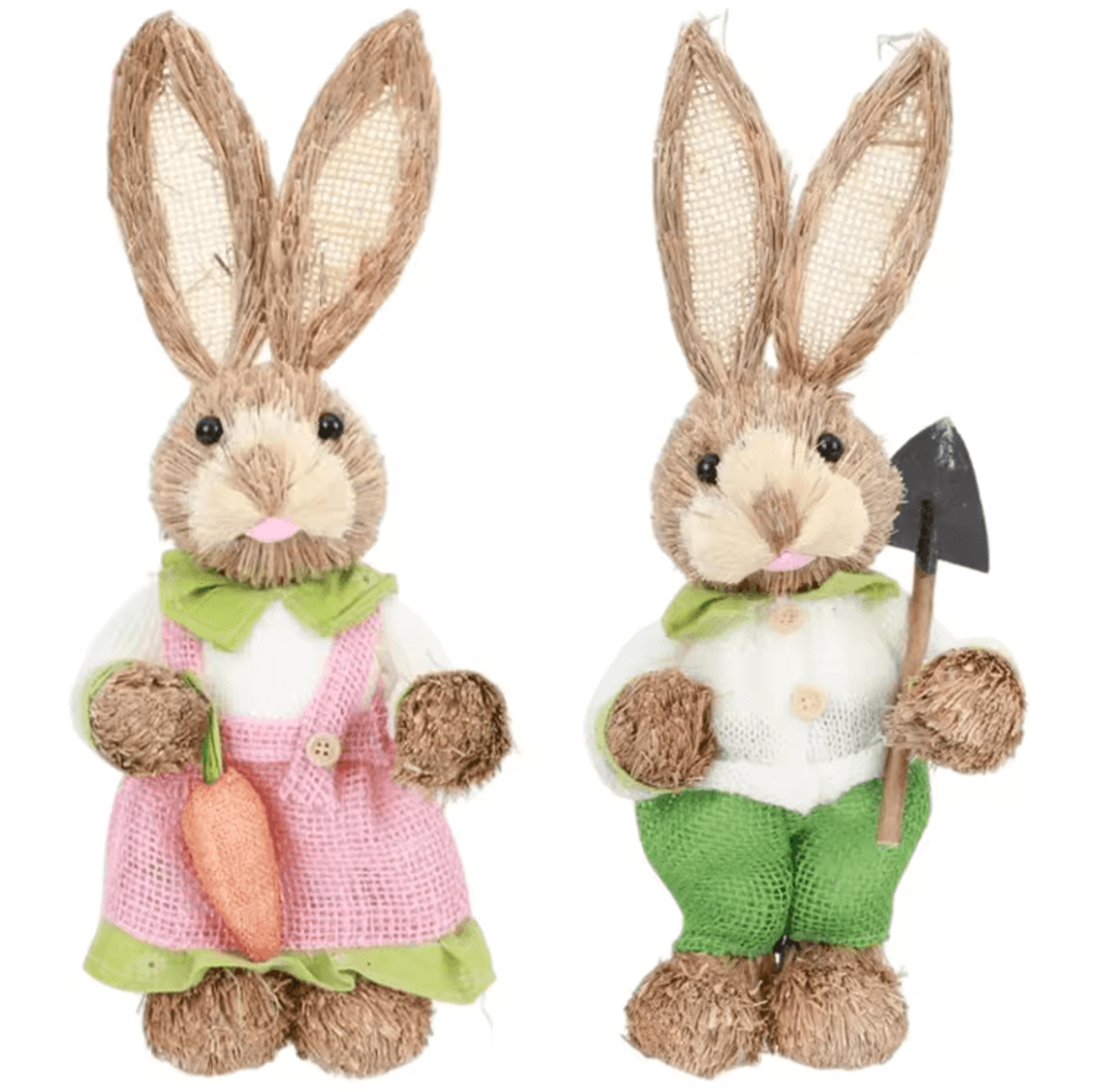 Large Straw Easter Bunny Decoration  Rustic Spring Rabbit Home  Garden Ornament 46cm 3