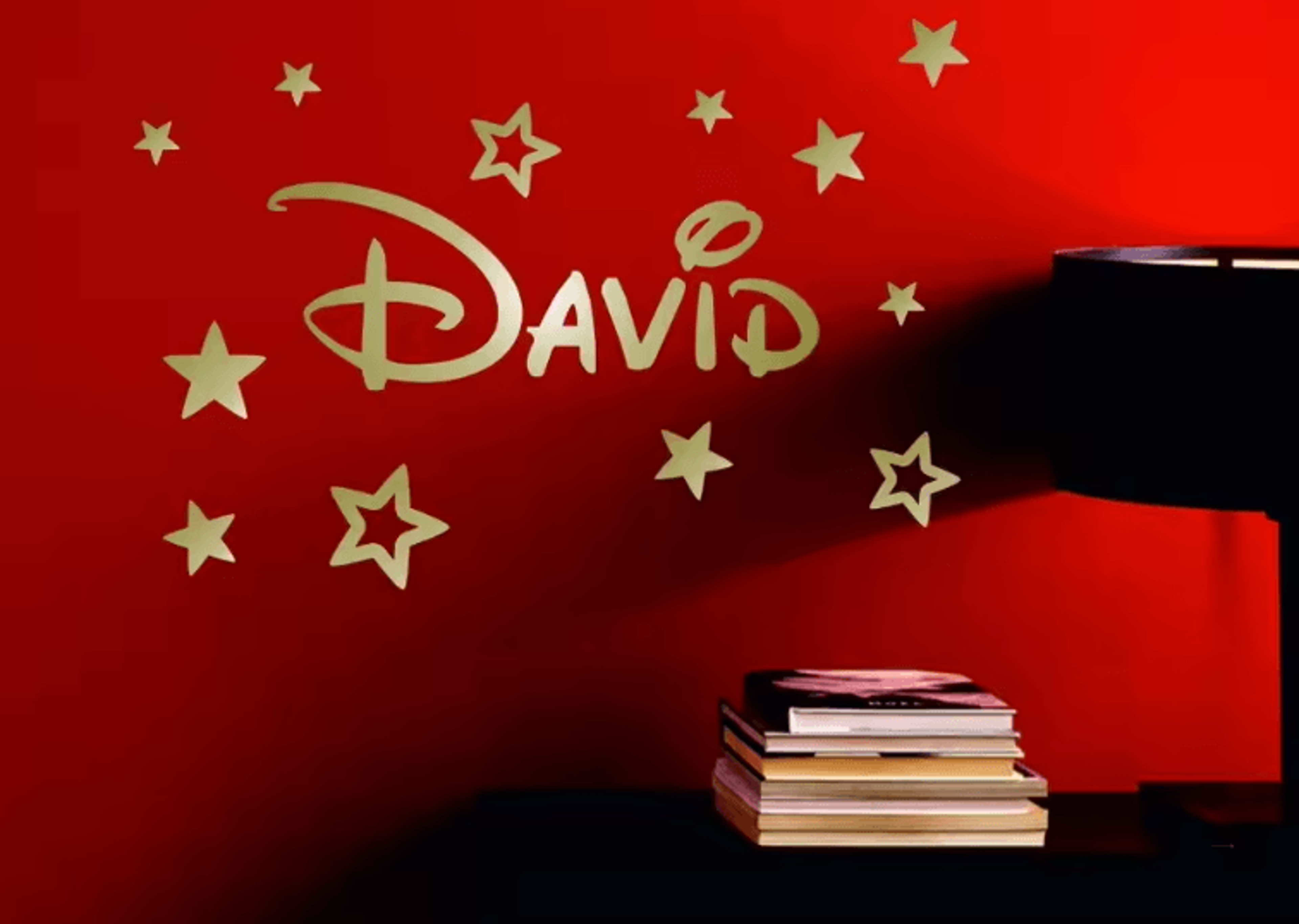 Personalized Name Wall Sticker With Stars  Custom Kids Room Vinyl Decor 30 20cm 2