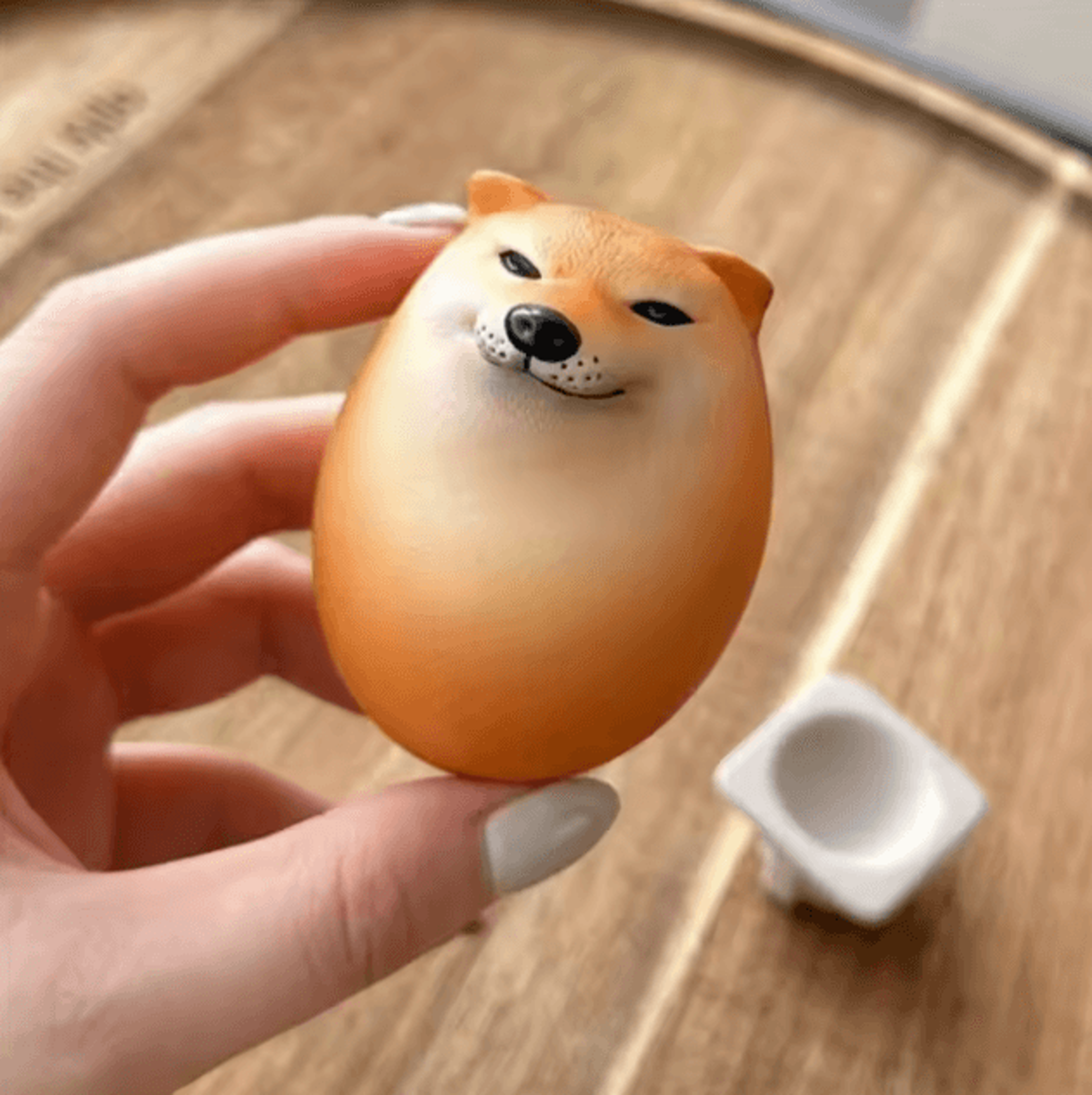 Shibako Dog Egg Creative Shiba Inu Realistic Egg Shape Desk Decor Dog  Egg Union Decorations For Ho 2