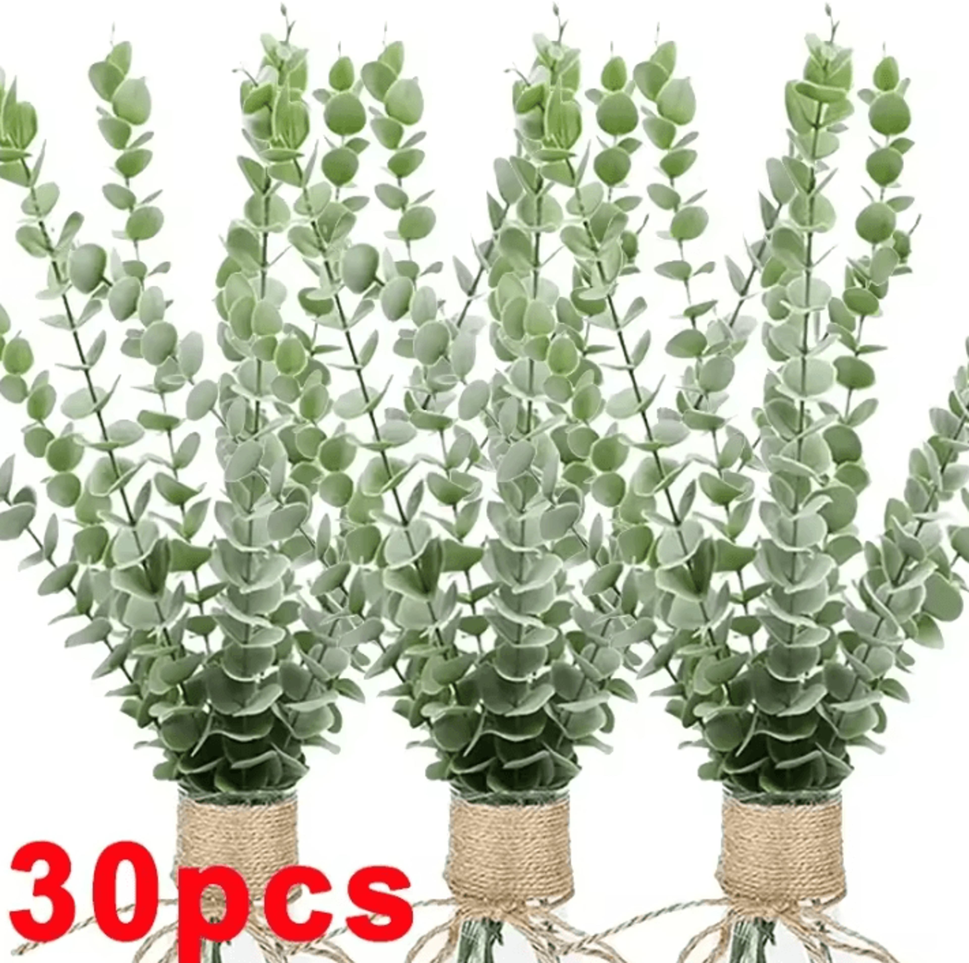 Artificial Eucalyptus Stems Set  Realistic Silk Greenery For DIY Bouquets  Home Decor 8