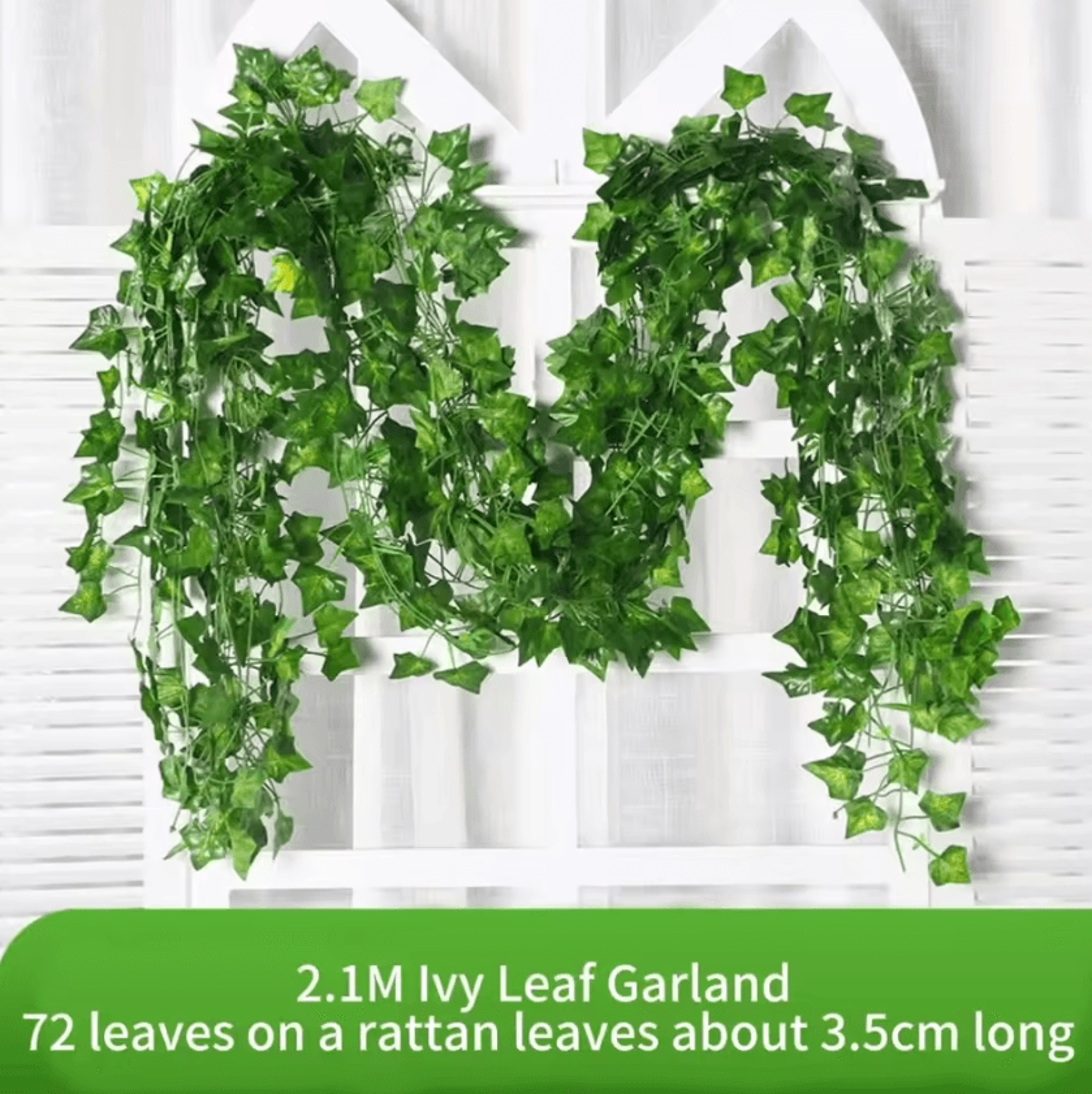 Artificial Ivy Leaf Hanging Vine Garland  21M Silk Greenery Wall  Wedding Decor 3