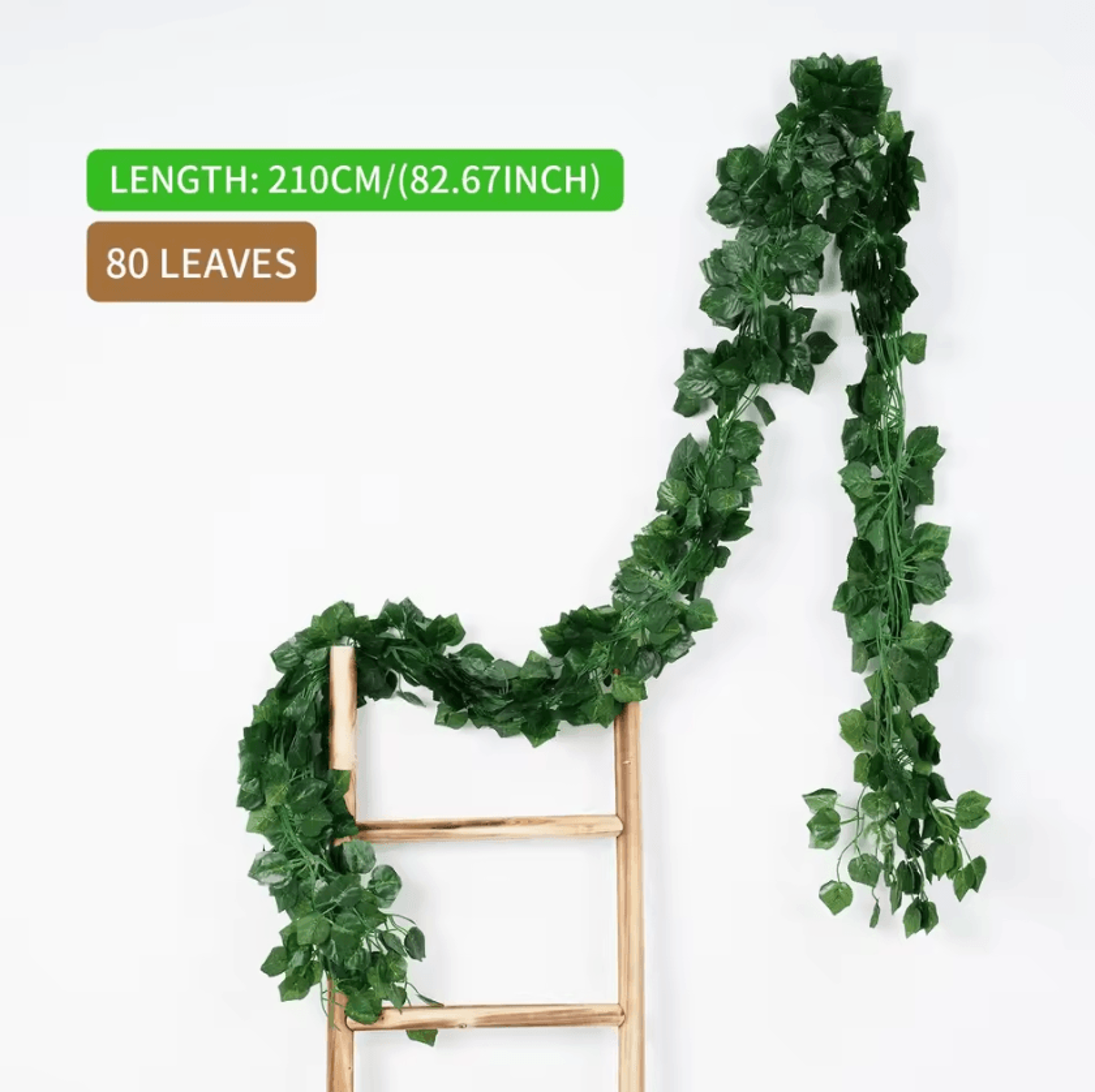 Artificial Ivy Leaf Hanging Vine Garland  21M Silk Greenery Wall  Wedding Decor 7
