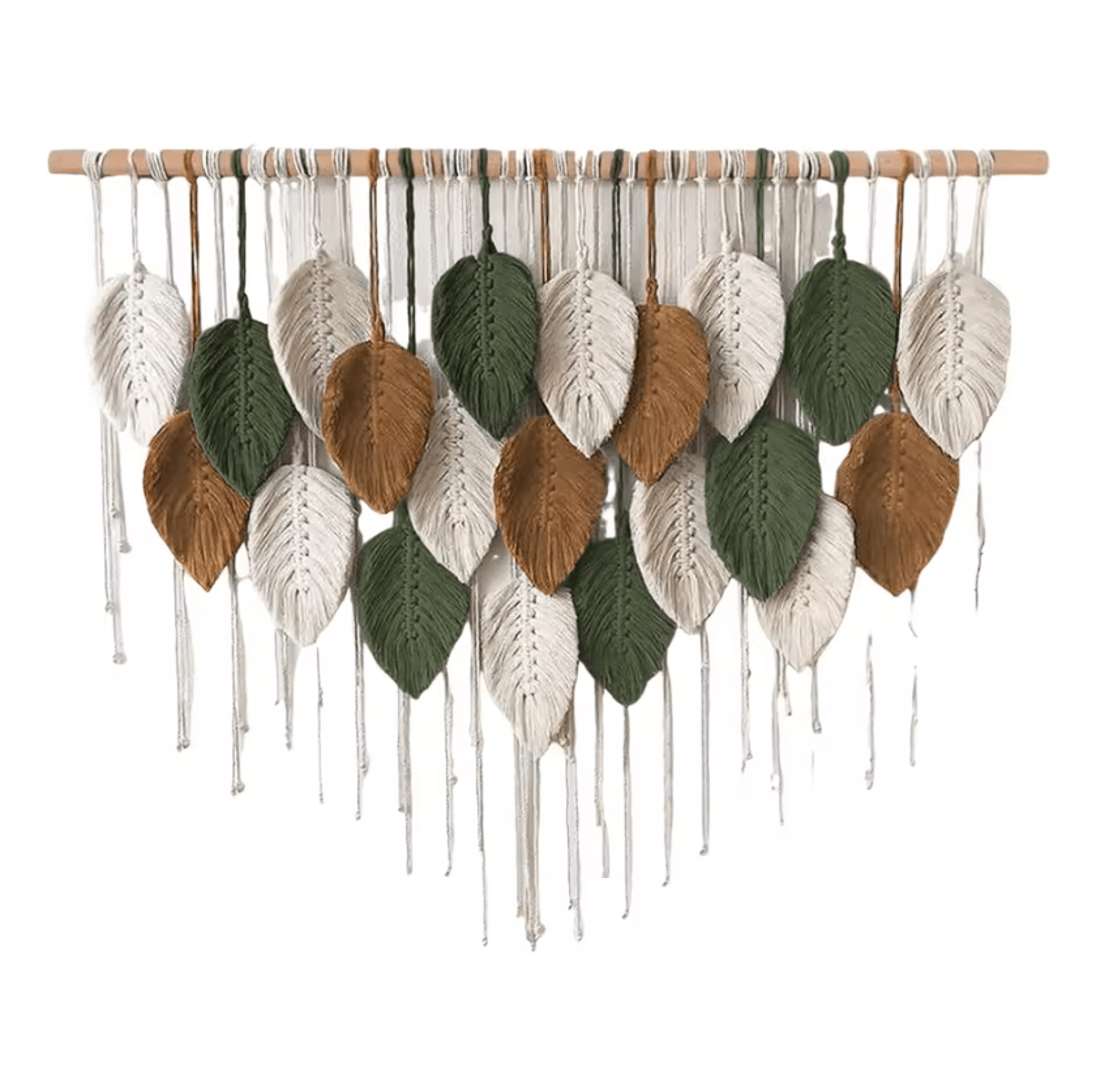Large Boho Macrame Wall Hanging  Handmade Nordic Woven Tapestry Leaf Art Decor 1