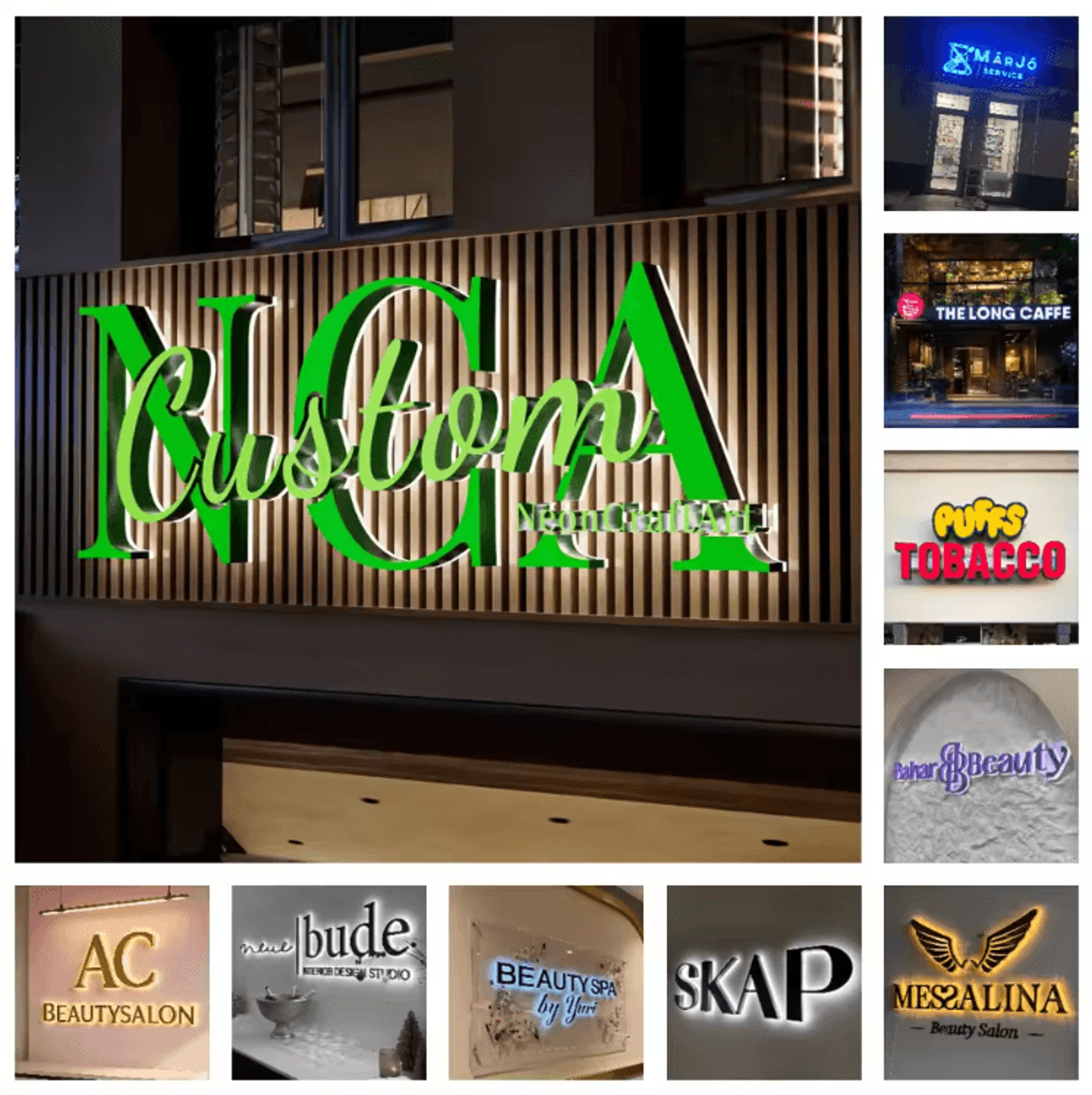 Custom LED Backlit Letter Sign  3D Illuminated Business Logo  Storefront Signage 1