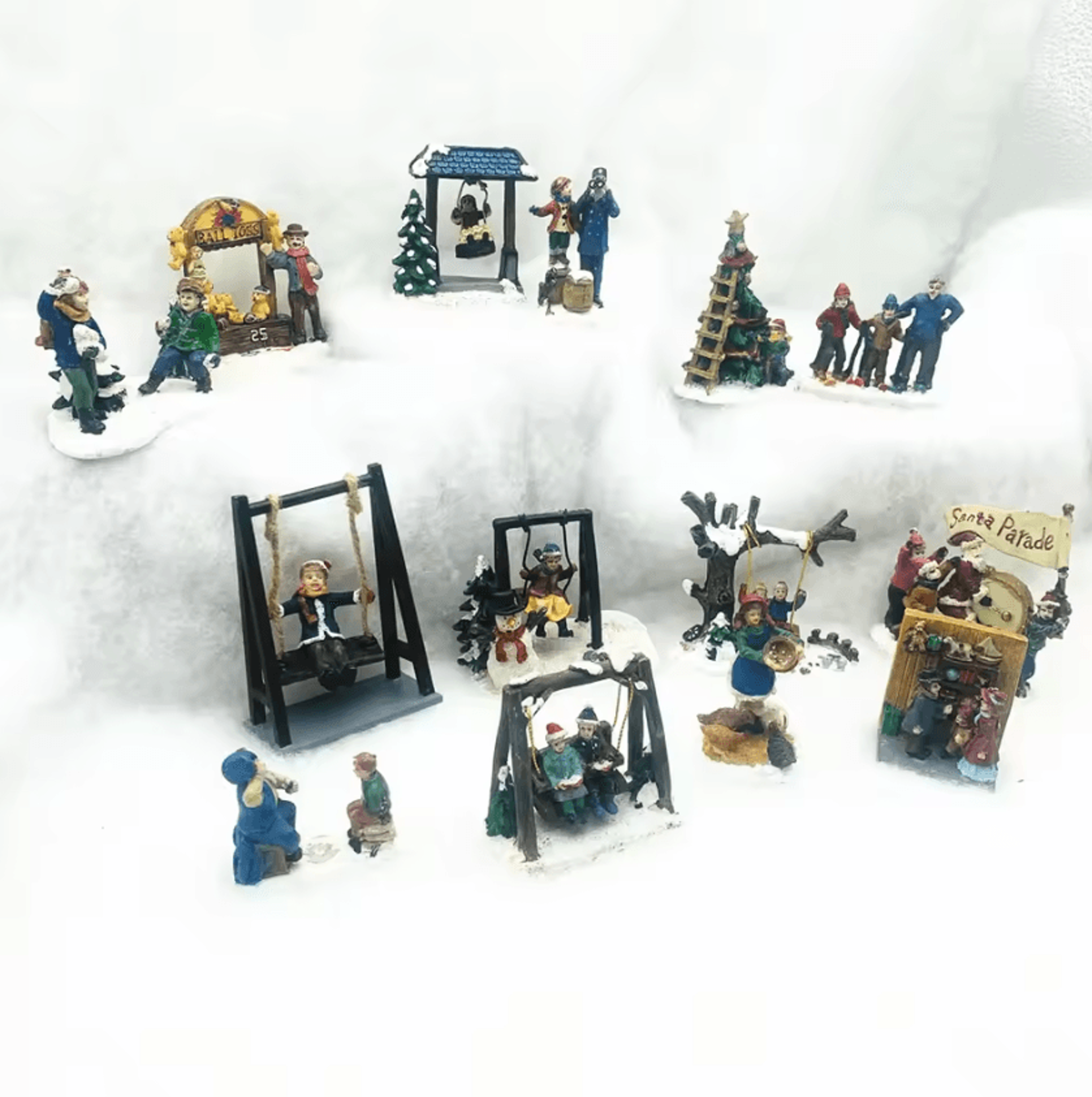 Holiday Miniature Sand Table Figurines  Festive DIY Scene Decor For Desk  Displays 0