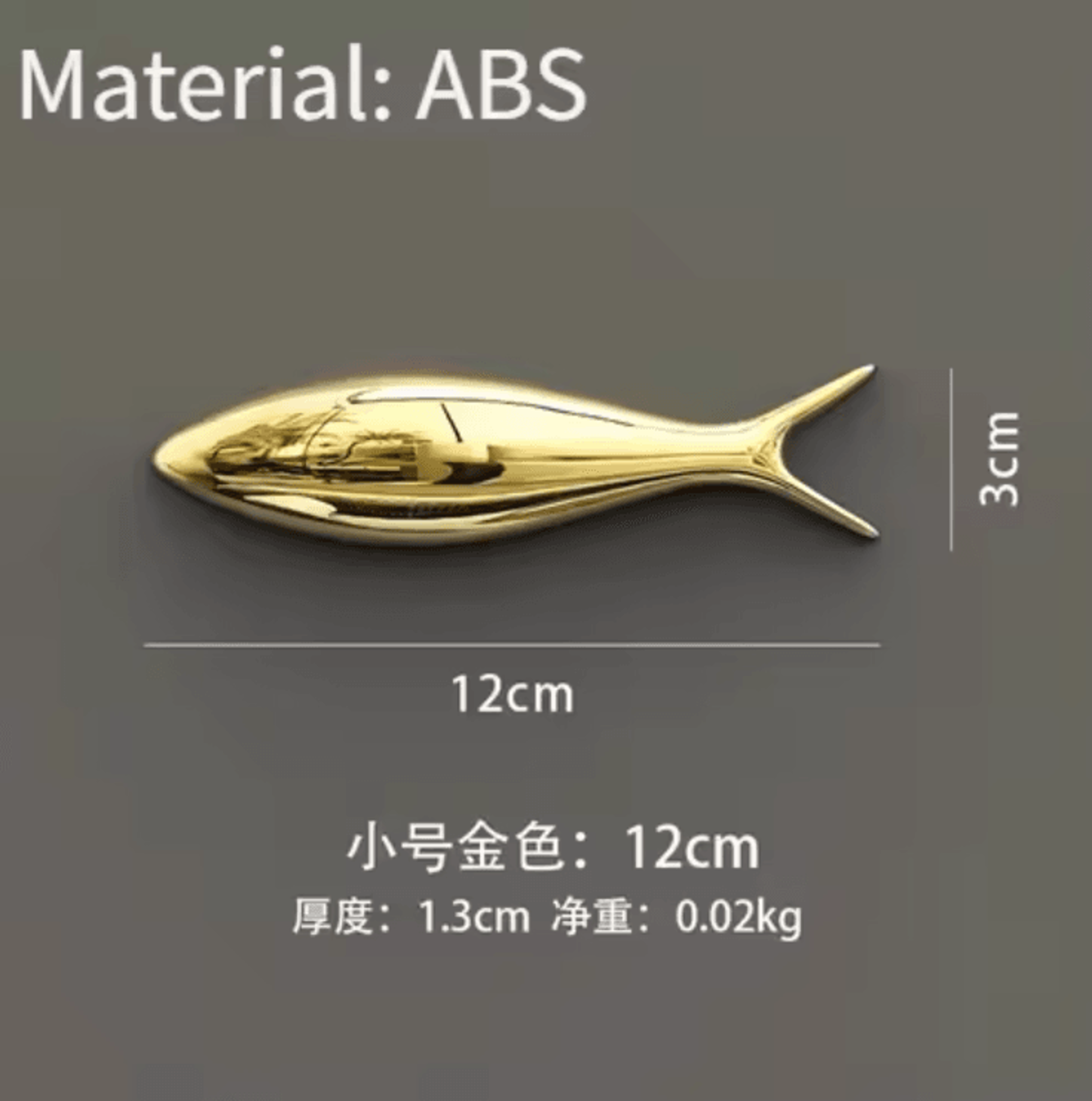 3D Electroplated Fish Wall Decor  Modern Metallic Ocean Art Pendant 4