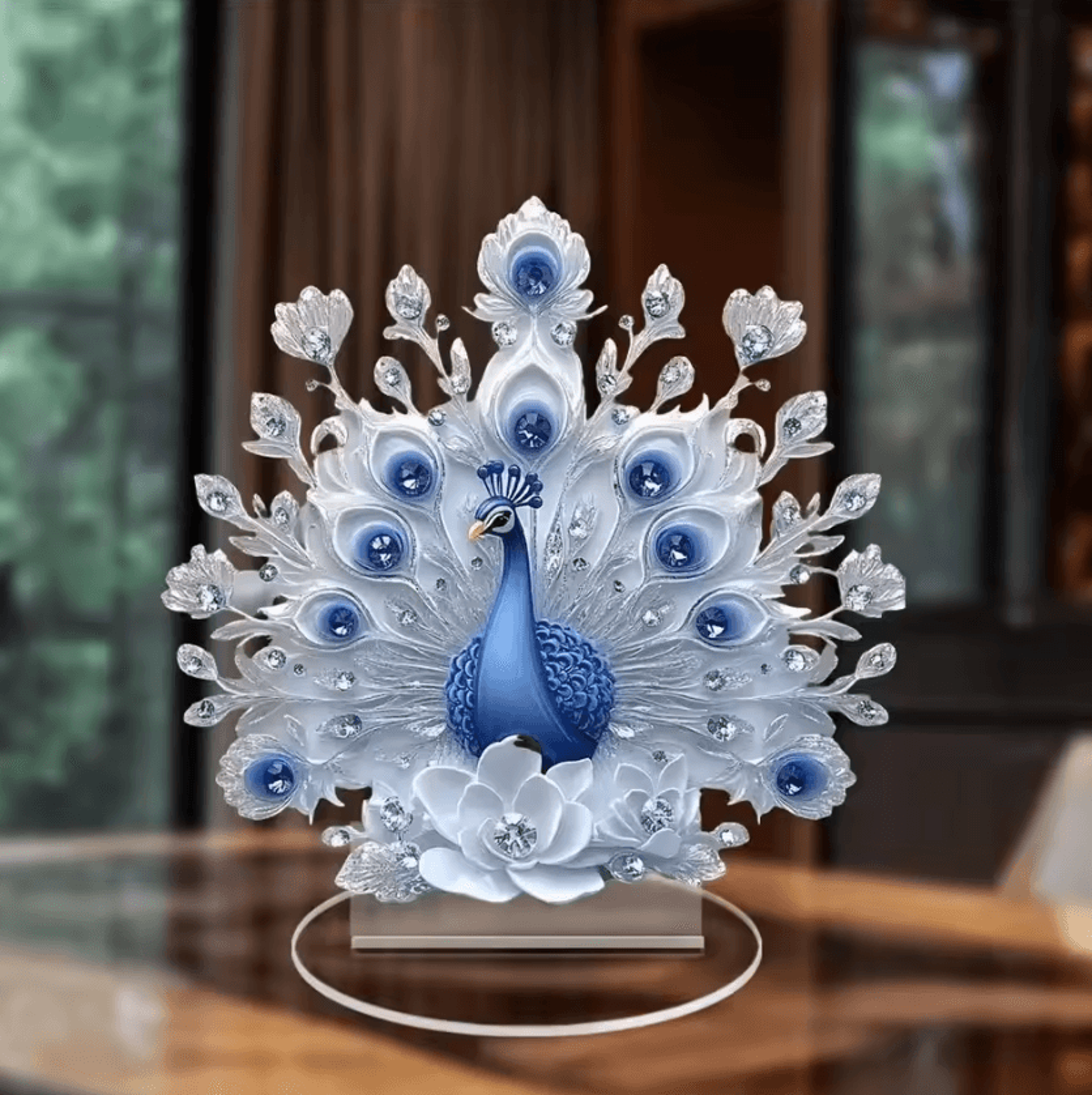 Acrylic Crystal Dragon Figurine  Modern 2D Fantasy Table Decor 2
