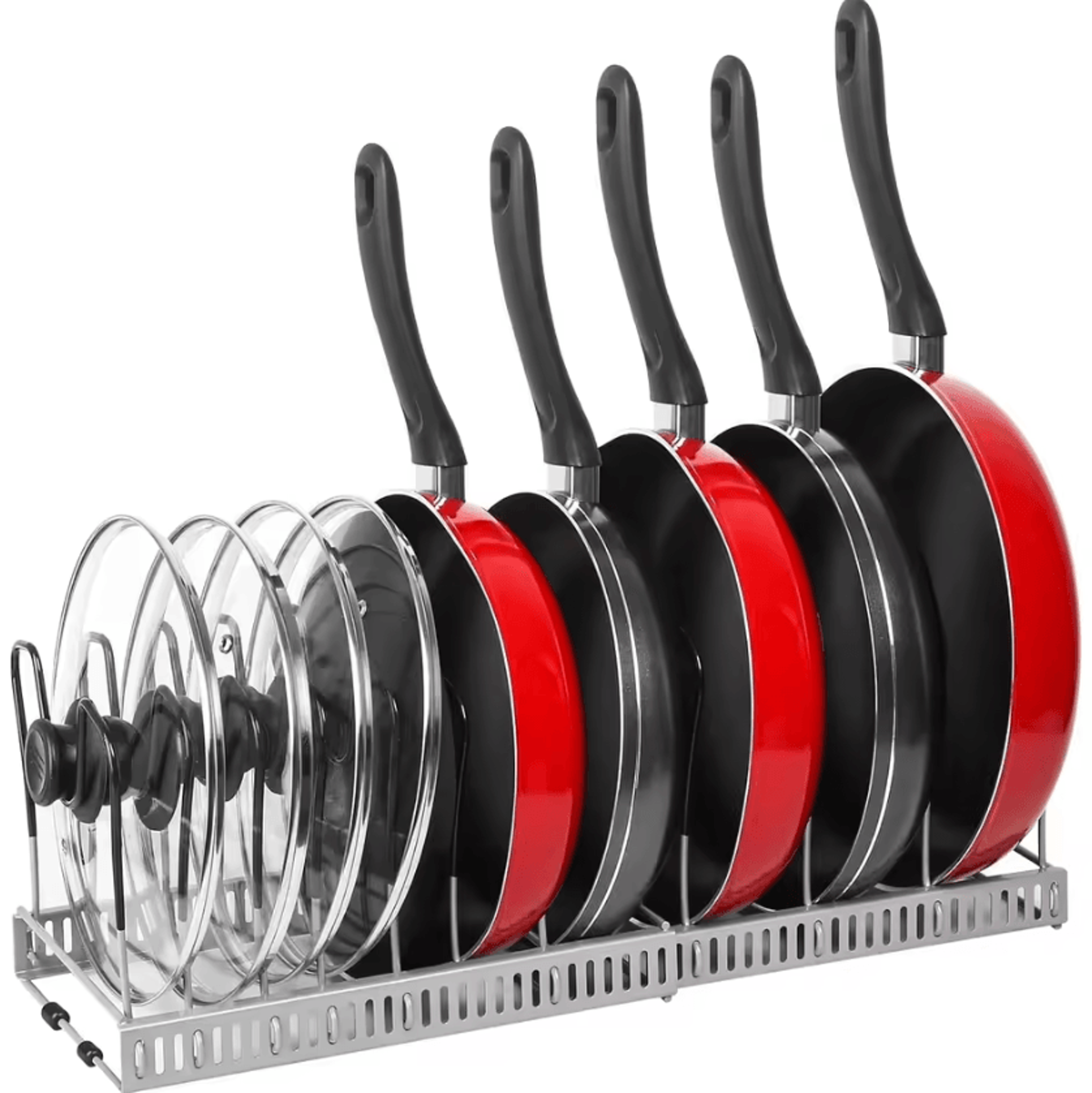 Expandable Pots  Pans Organizer Rack  Adjustable 6Tier Cabinet Storage Holder 0