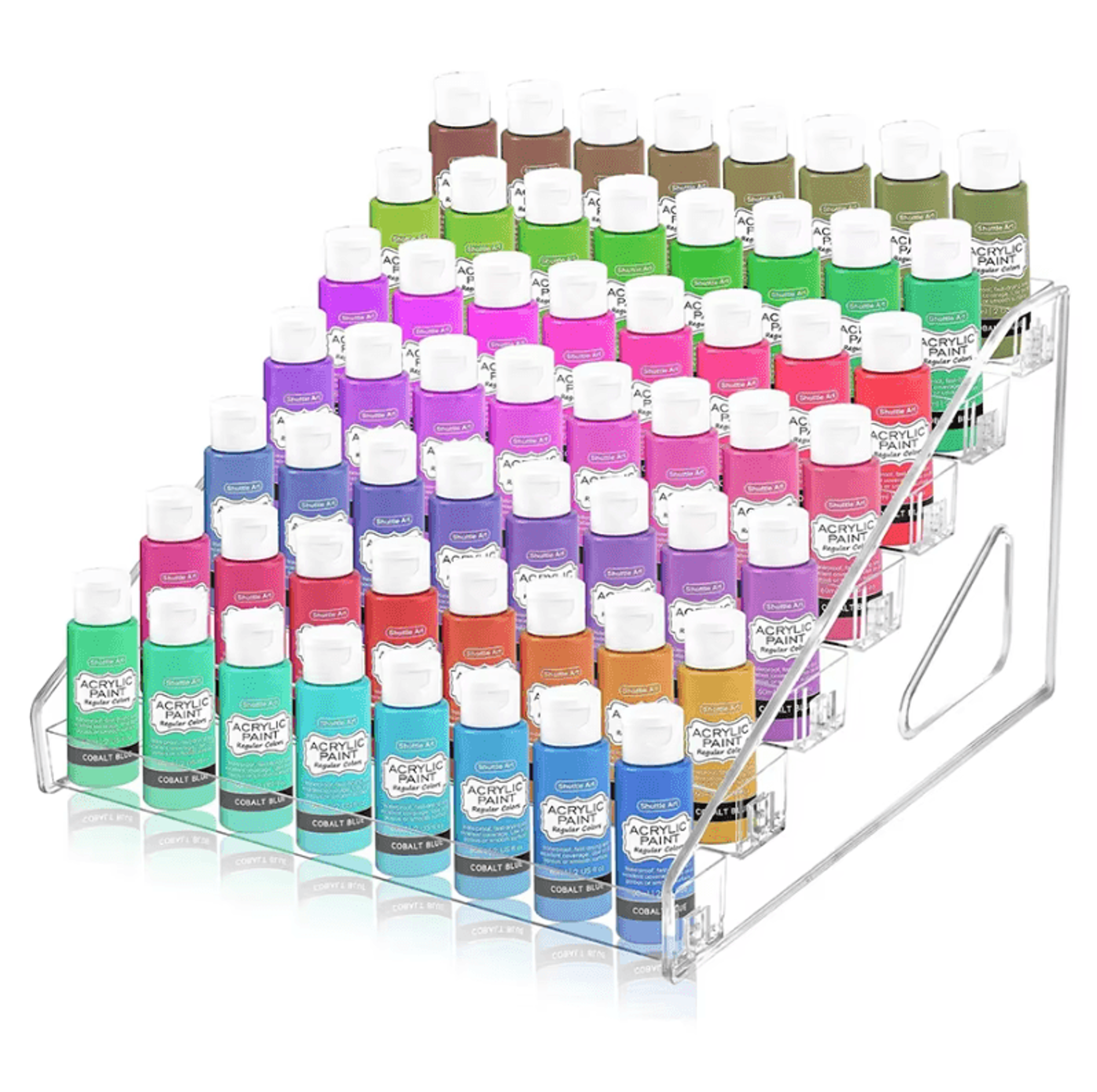 7Layer Transparent Paint Organizer Rack  Mini Craft Paint Storage Display Stand 4