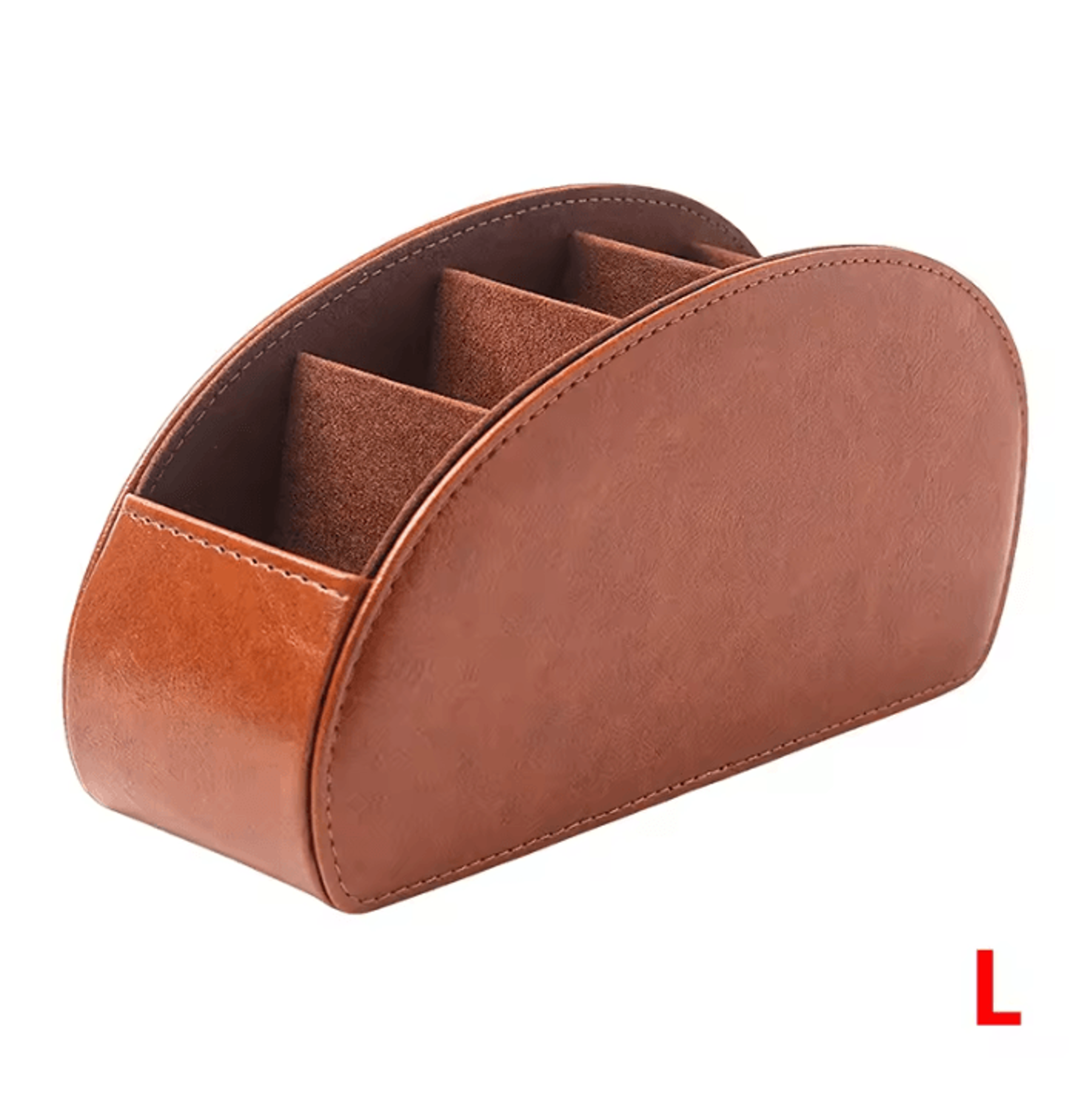5Compartment PU Leather Remote Control Organizer  Desktop Caddy For TV Office  Home Essentials 1