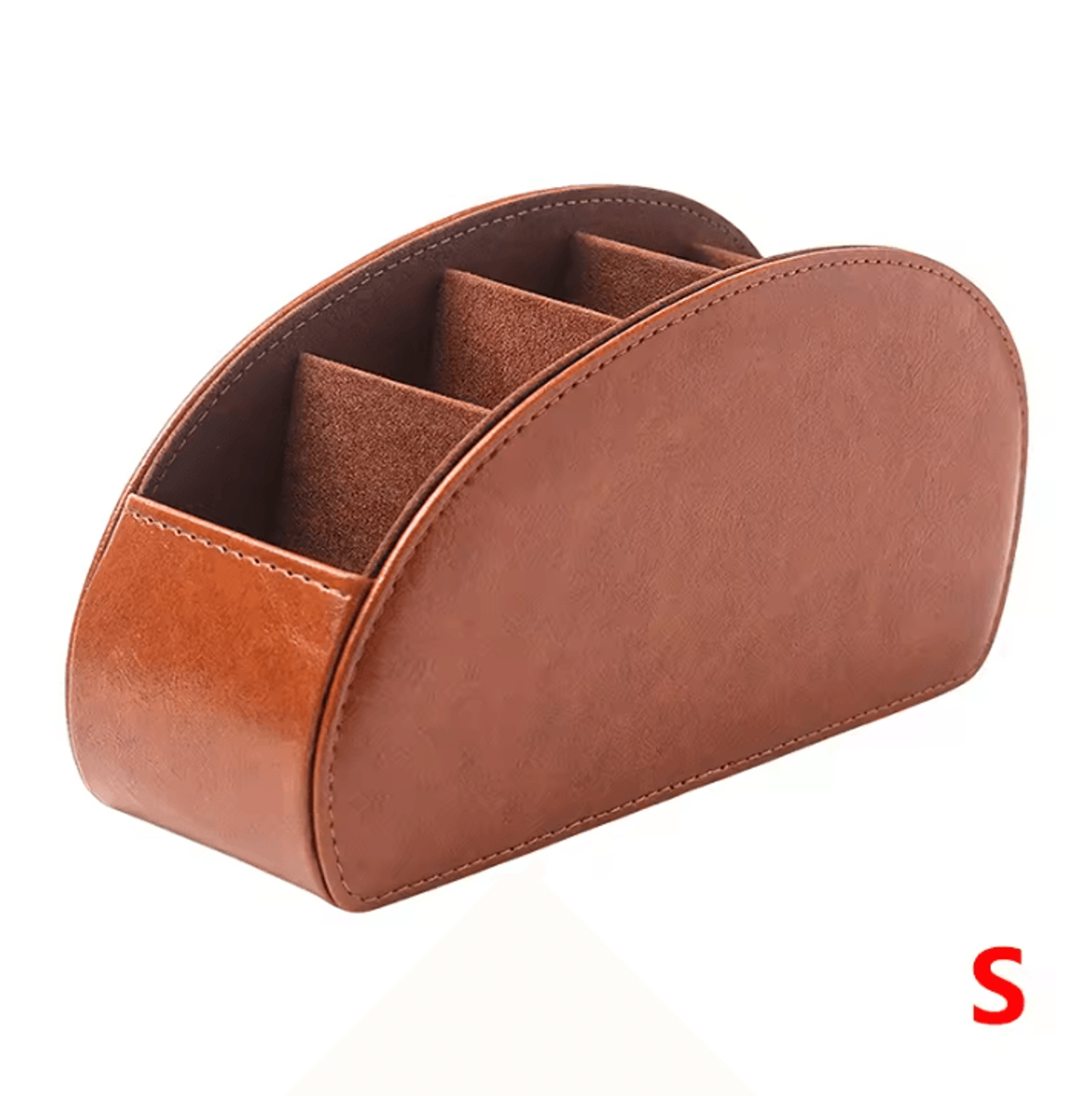 5Compartment PU Leather Remote Control Organizer  Desktop Caddy For TV Office  Home Essentials 2