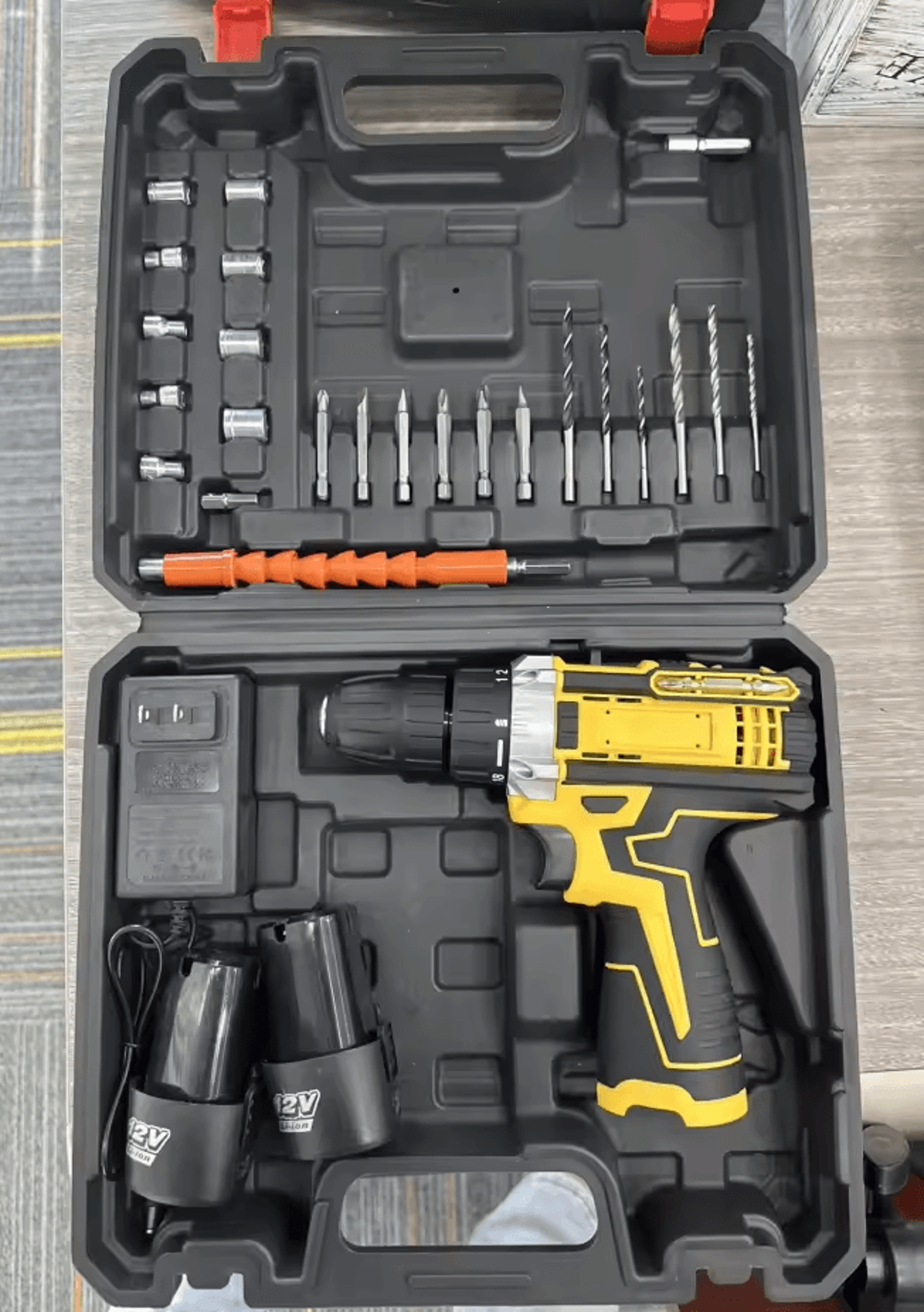 20V Cordless Electric Drill  Screwdriver Combo Kit  Complete Home DIY Tool Set 3