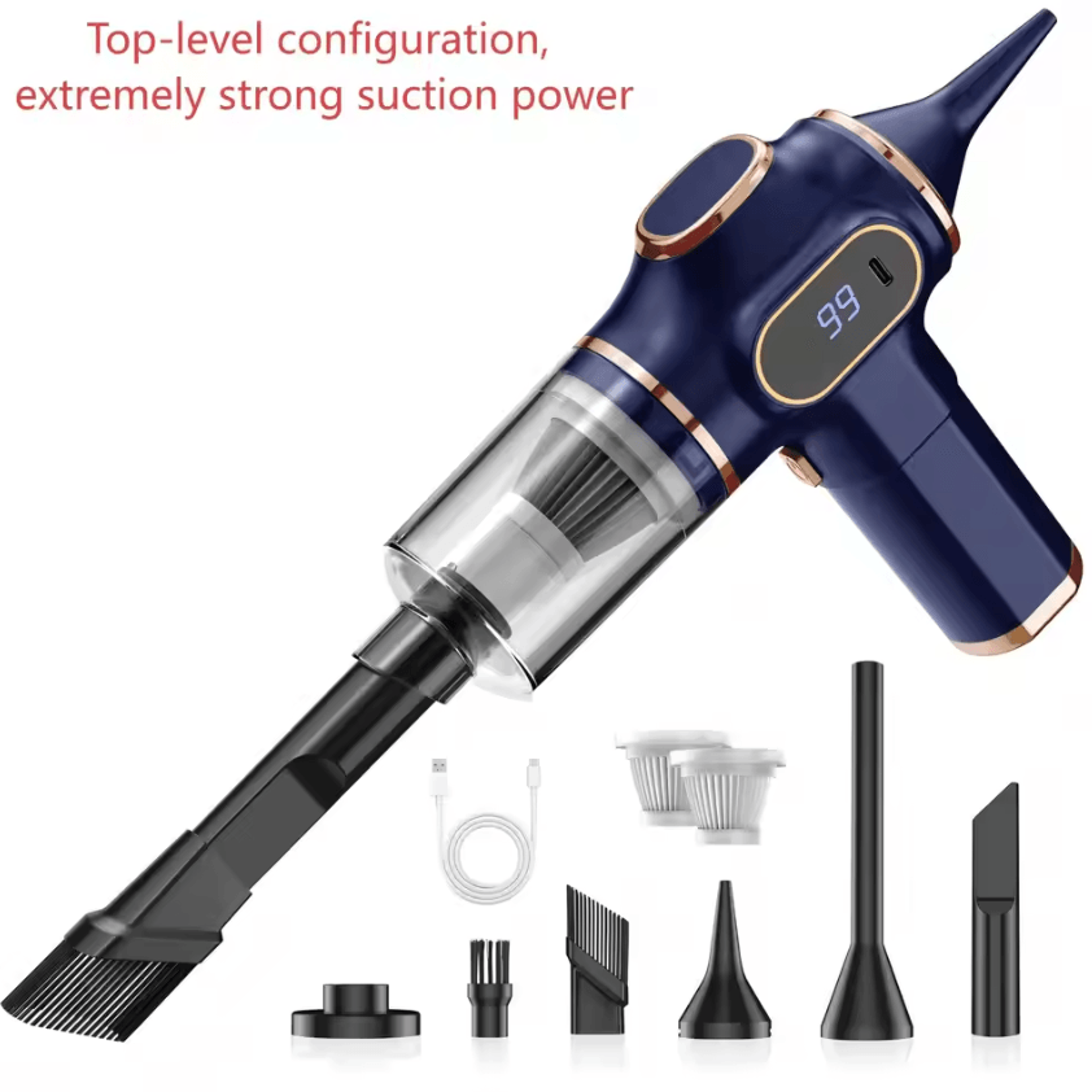 Ultra Portable HighPower Cordless Car Vacuum Cleaner  MultiSurface Handheld For Home  Pet Hair 4