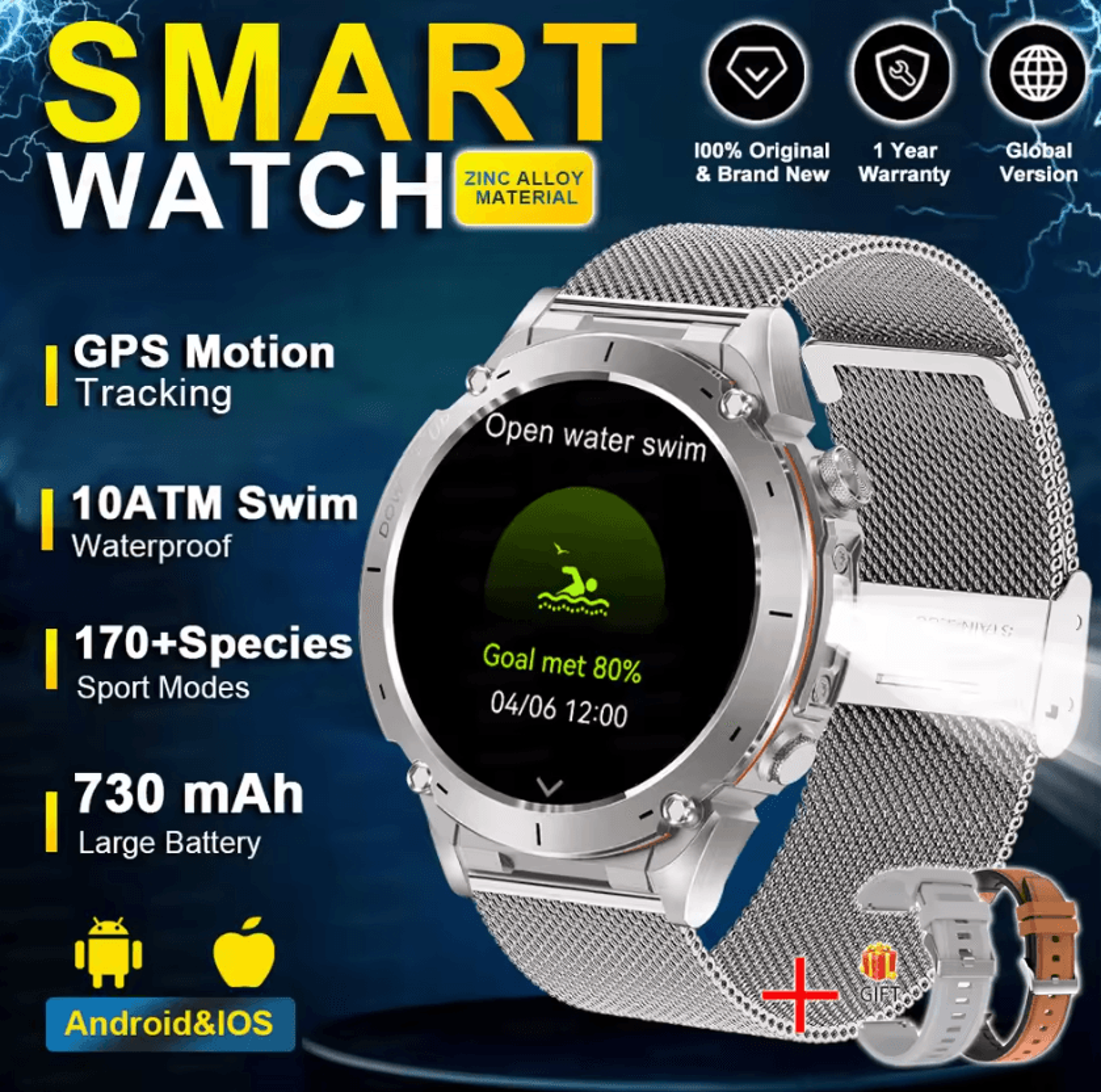 Stratos 4 Pro Rugged GPS Smartwatch With AMOLED Display  Outdoor Navigation 9