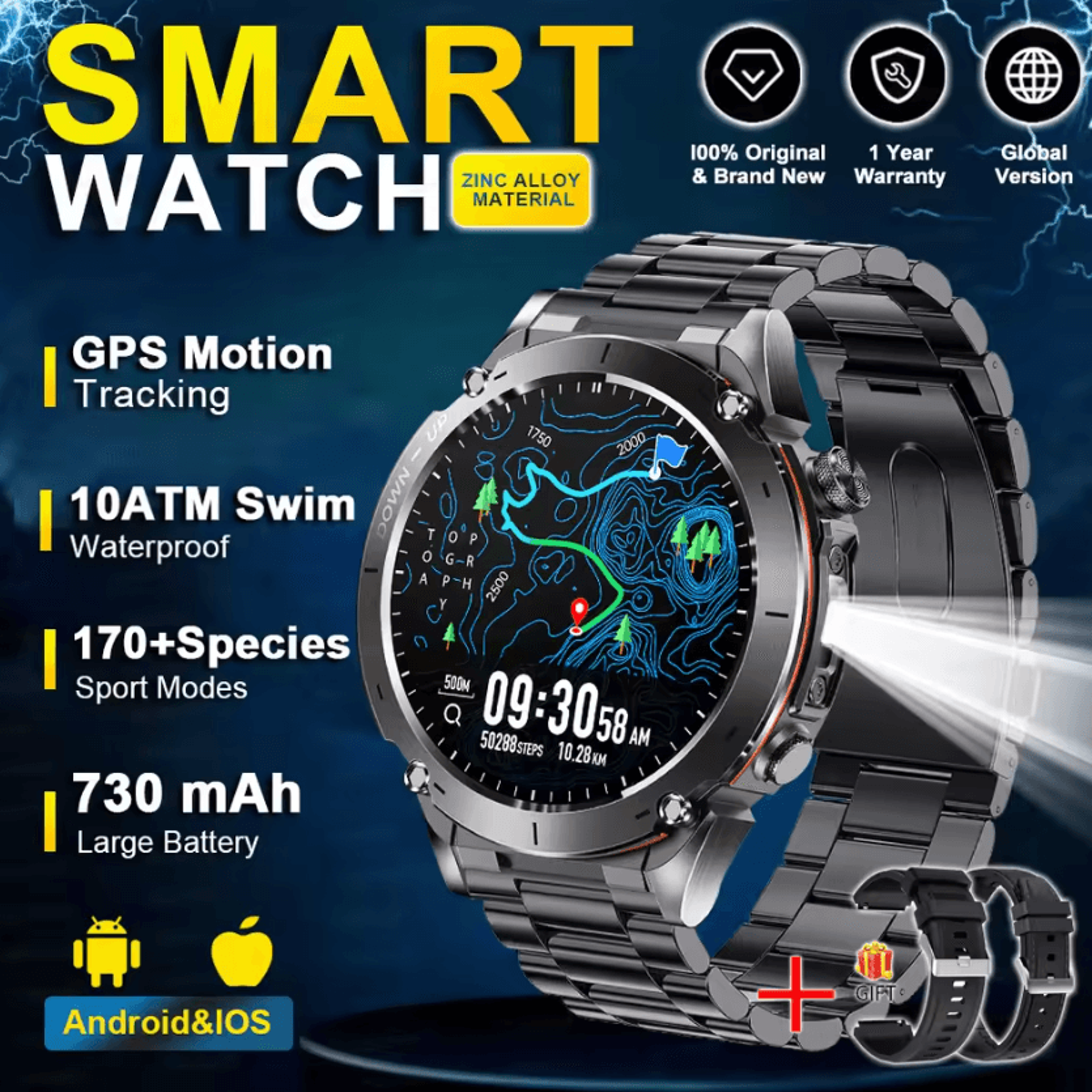 Stratos 4 Pro Rugged GPS Smartwatch With AMOLED Display  Outdoor Navigation 10