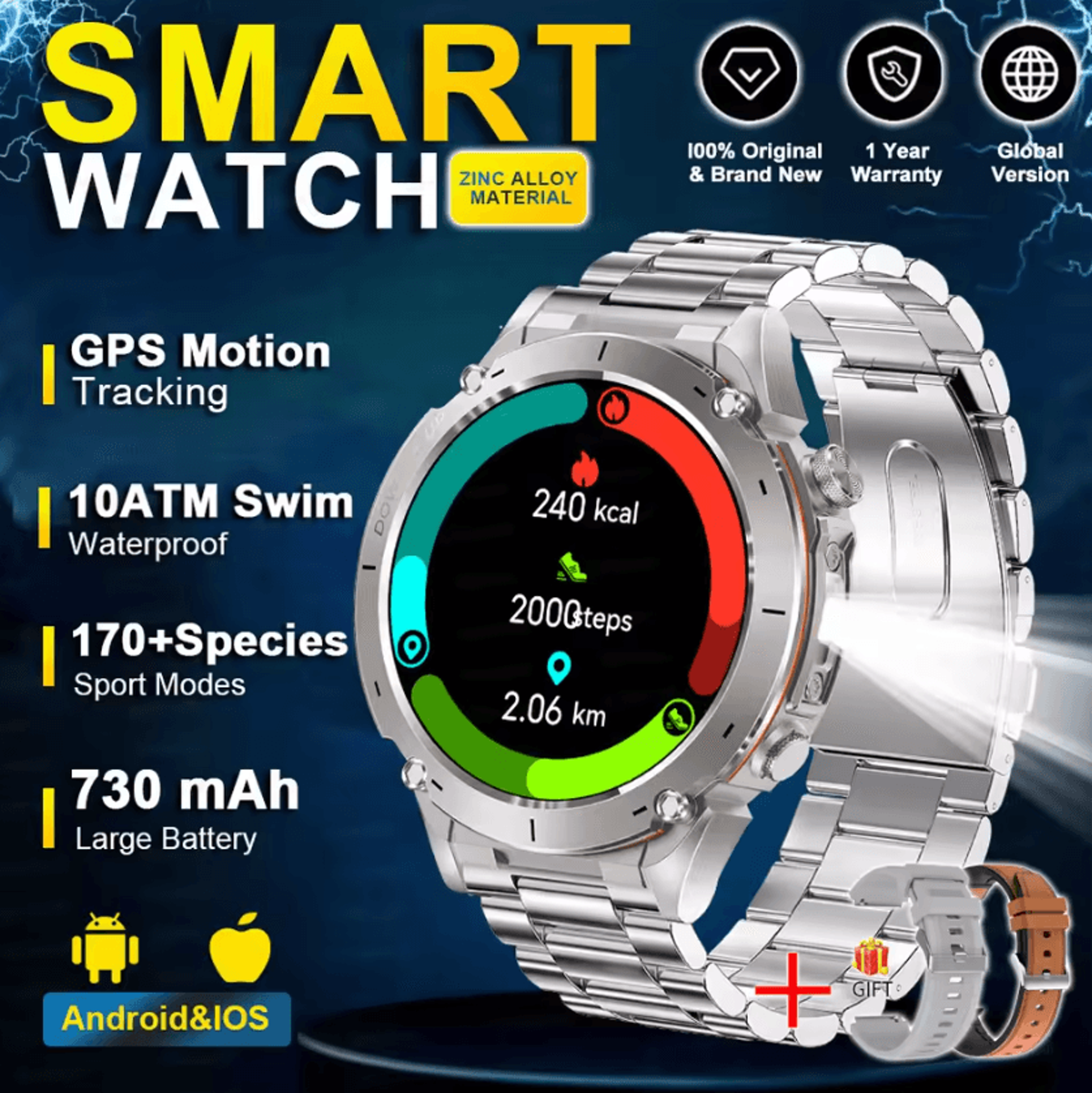Stratos 4 Pro Rugged GPS Smartwatch With AMOLED Display  Outdoor Navigation 11