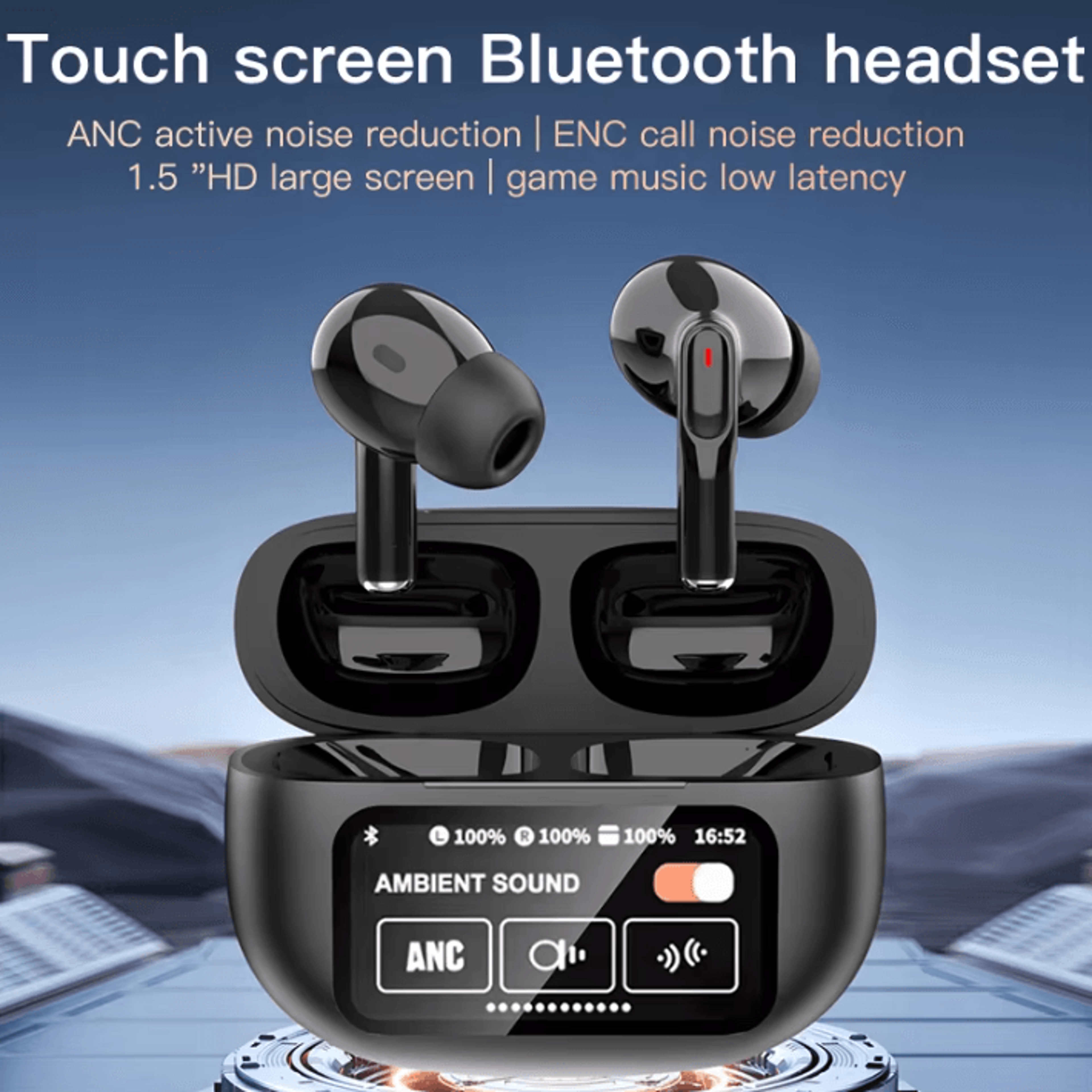 A9Plus Pro ANC Wireless TWS Earbuds With LED Touch Screen  BT54 3
