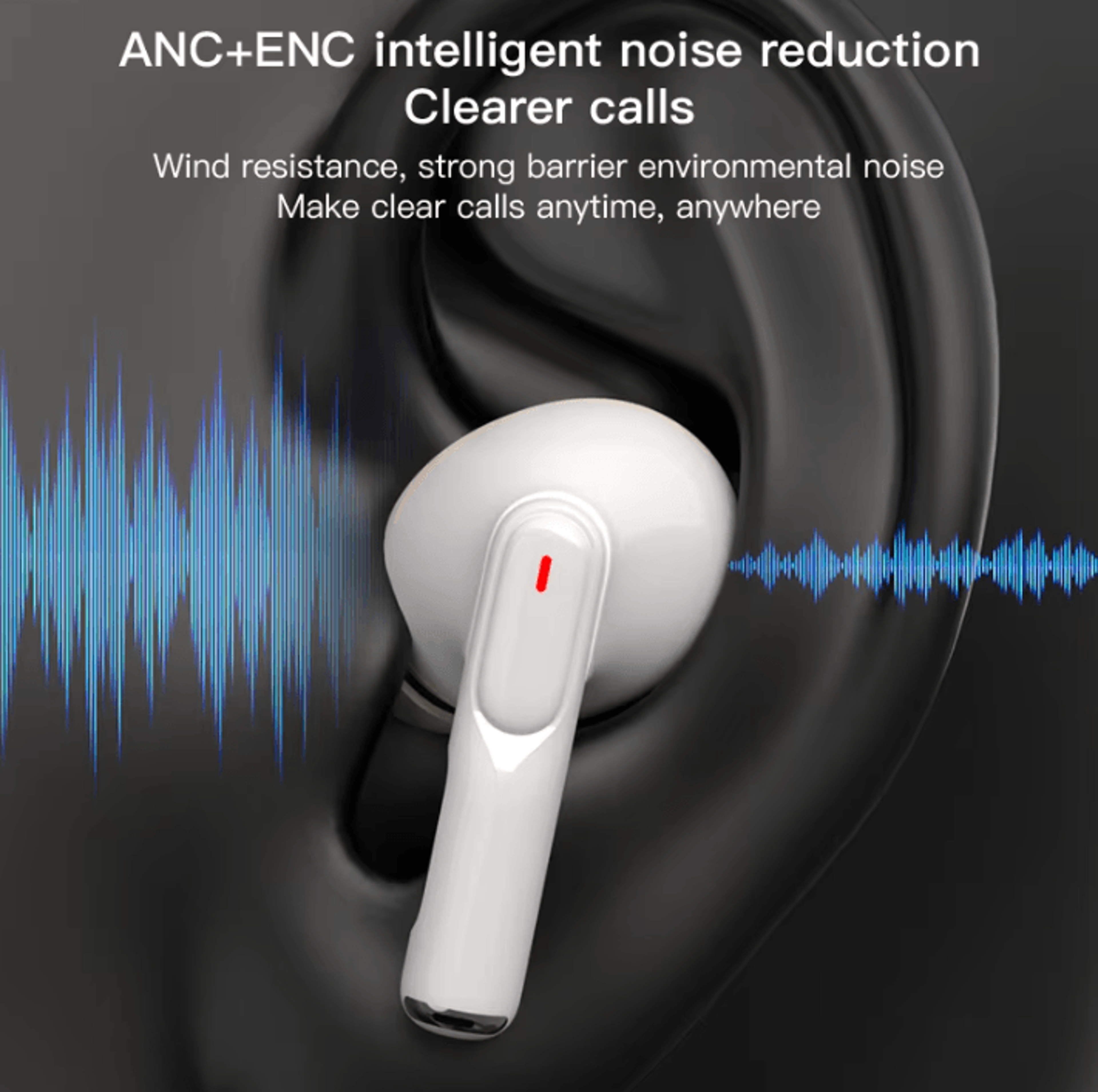 A9Plus Pro ANC Wireless TWS Earbuds With LED Touch Screen  BT54 5