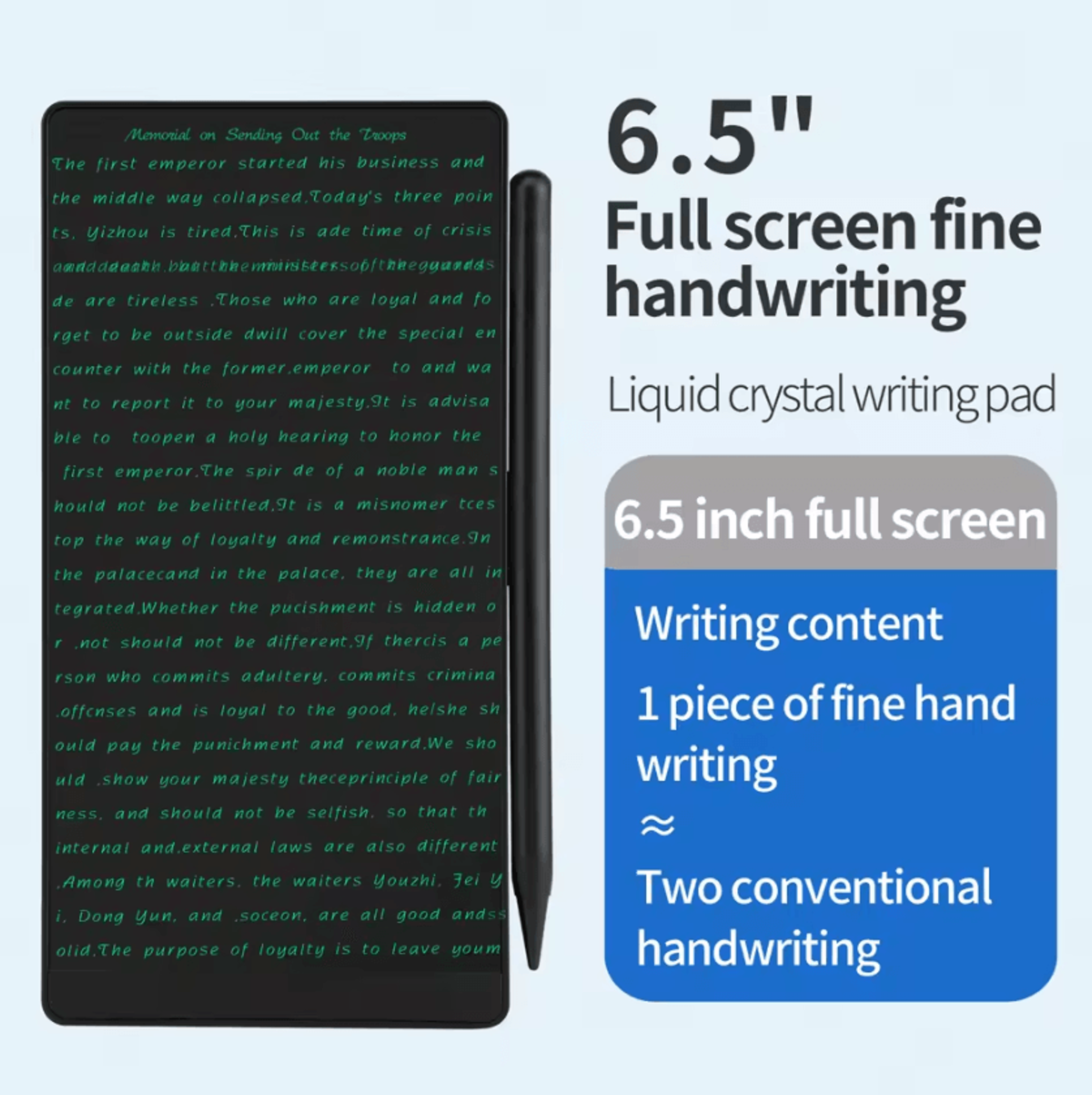 Portable 65Inch LCD Writing Tablet Full Screen Reusable Digital Notepad 1