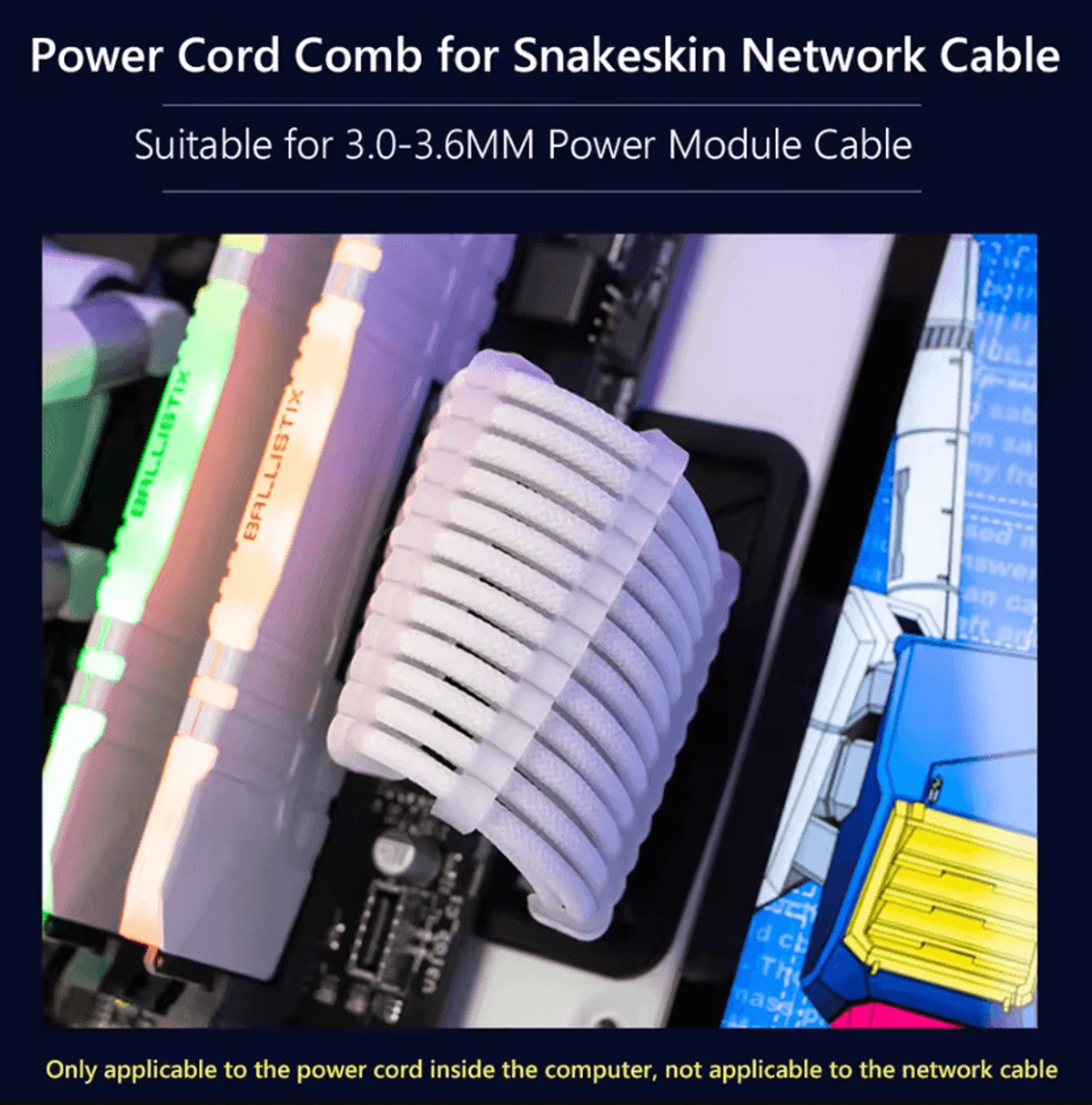24PCS PC Cable Comb Kit 6824 Pin Wire Organizer For Clean Gaming Builds 1