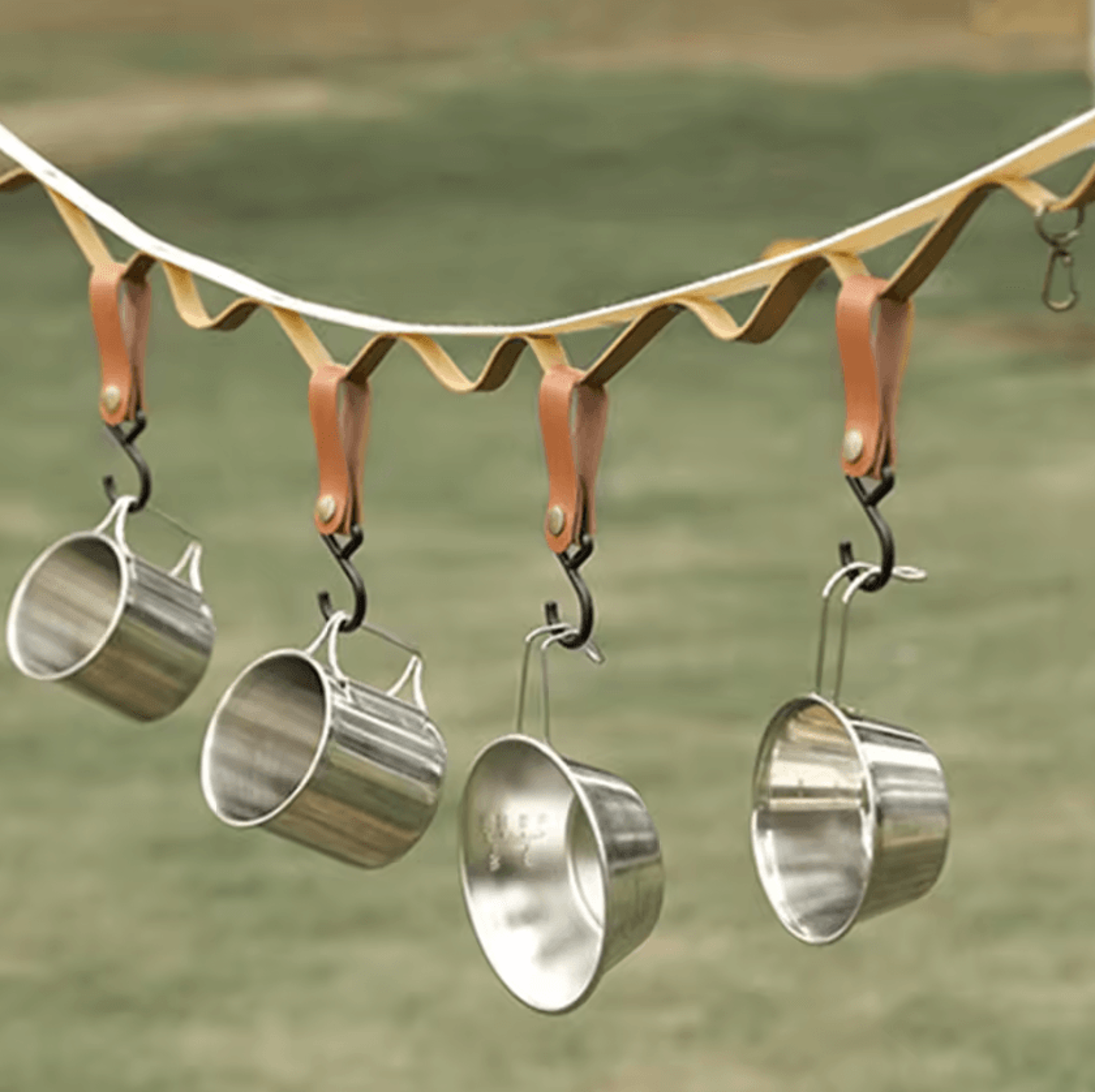 10PCS Portable Camping Hanger Hooks ZShaped Outdoor Storage Hooks MultiPurpose Gear Organizer 1