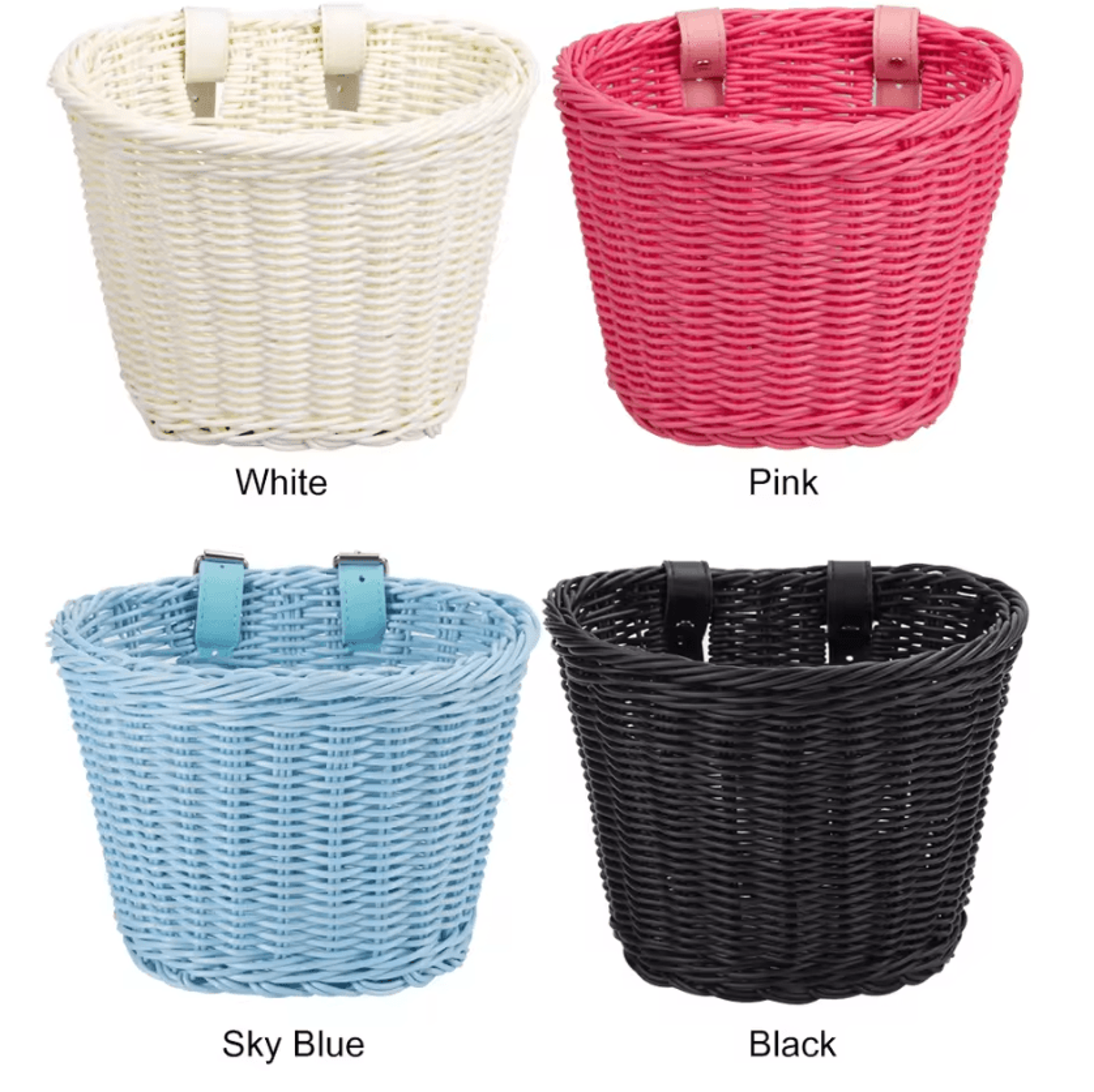 Handwoven Bicycle Front Basket Adjustable Bike Handlebar Basket MultiUse Storage Carrier 1