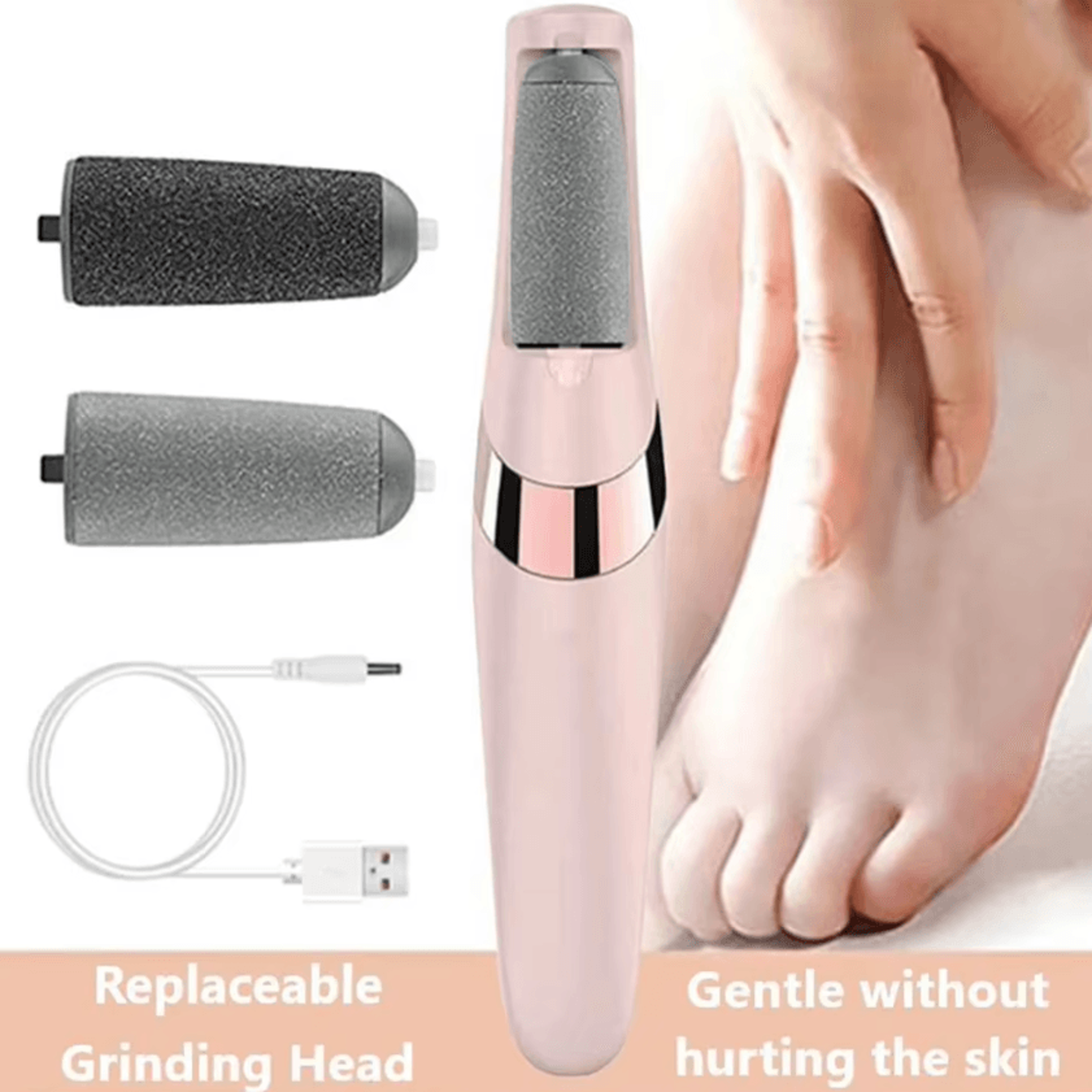 SmoothStep Pro Electric Callus Remover Rechargeable Foot Exfoliator Pedicure Tool For Soft Smooth F 2