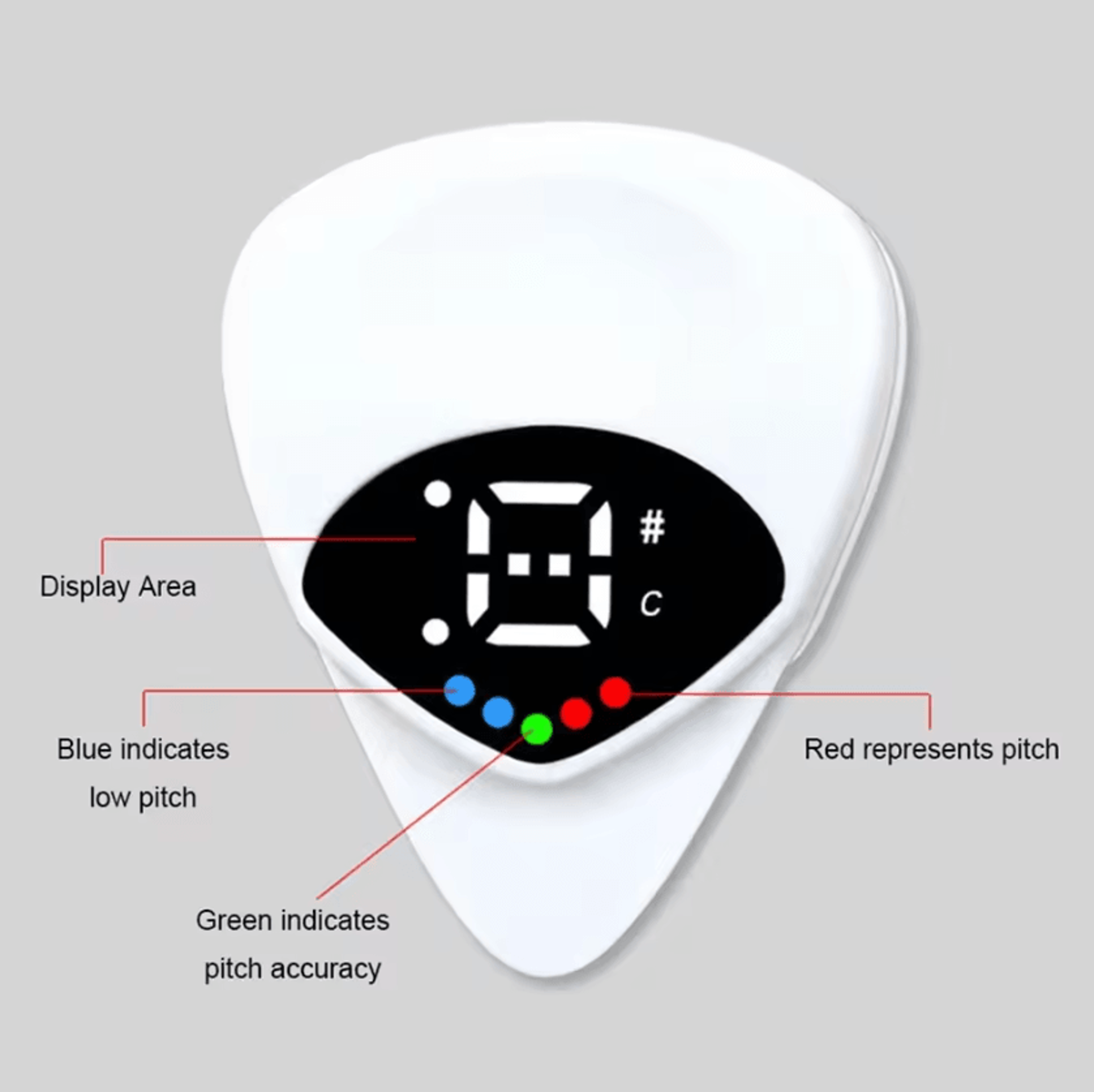 TunePick Pro Guitar Tuner Pick 2in1 Digital Guitar Tuner Plectrum For Acoustic Electric  Bass 3