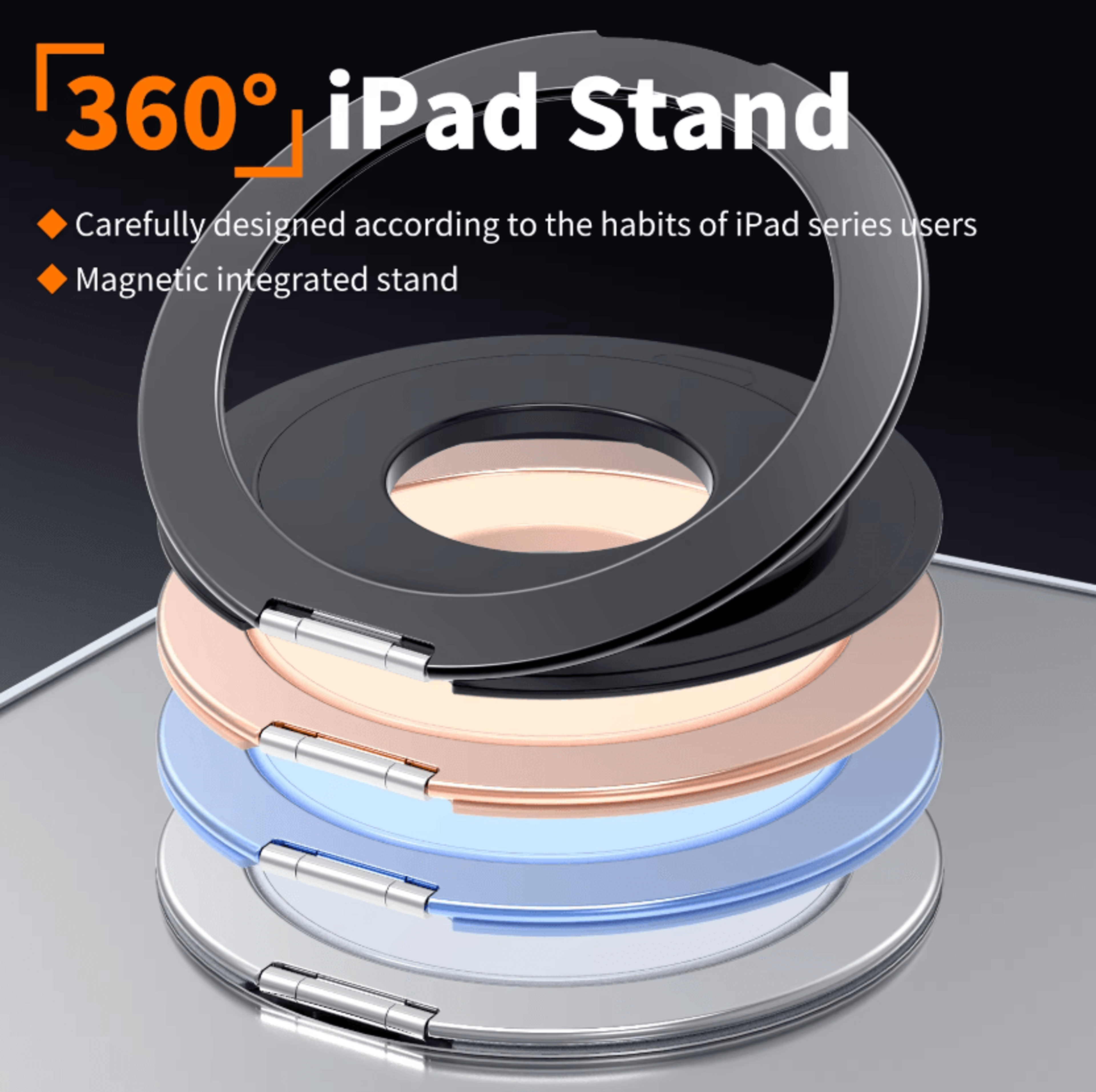 FlexiMag 360 Magnetic Tablet Holder Stand Universal 360 Rotating Tablet Mount Durable Metal Bracket 0