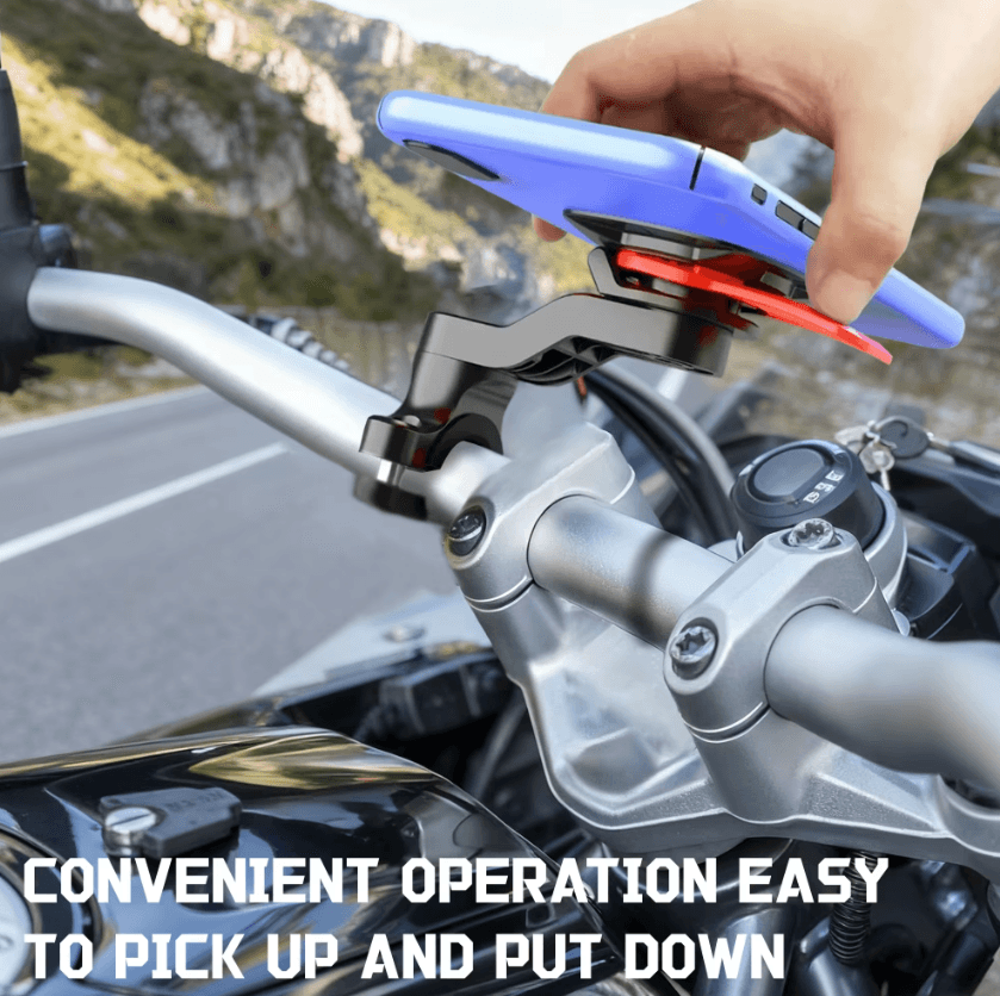 360 Rotating Motorcycle  Bicycle Phone Mount  AntiShock Vacuum Suction Holder 3