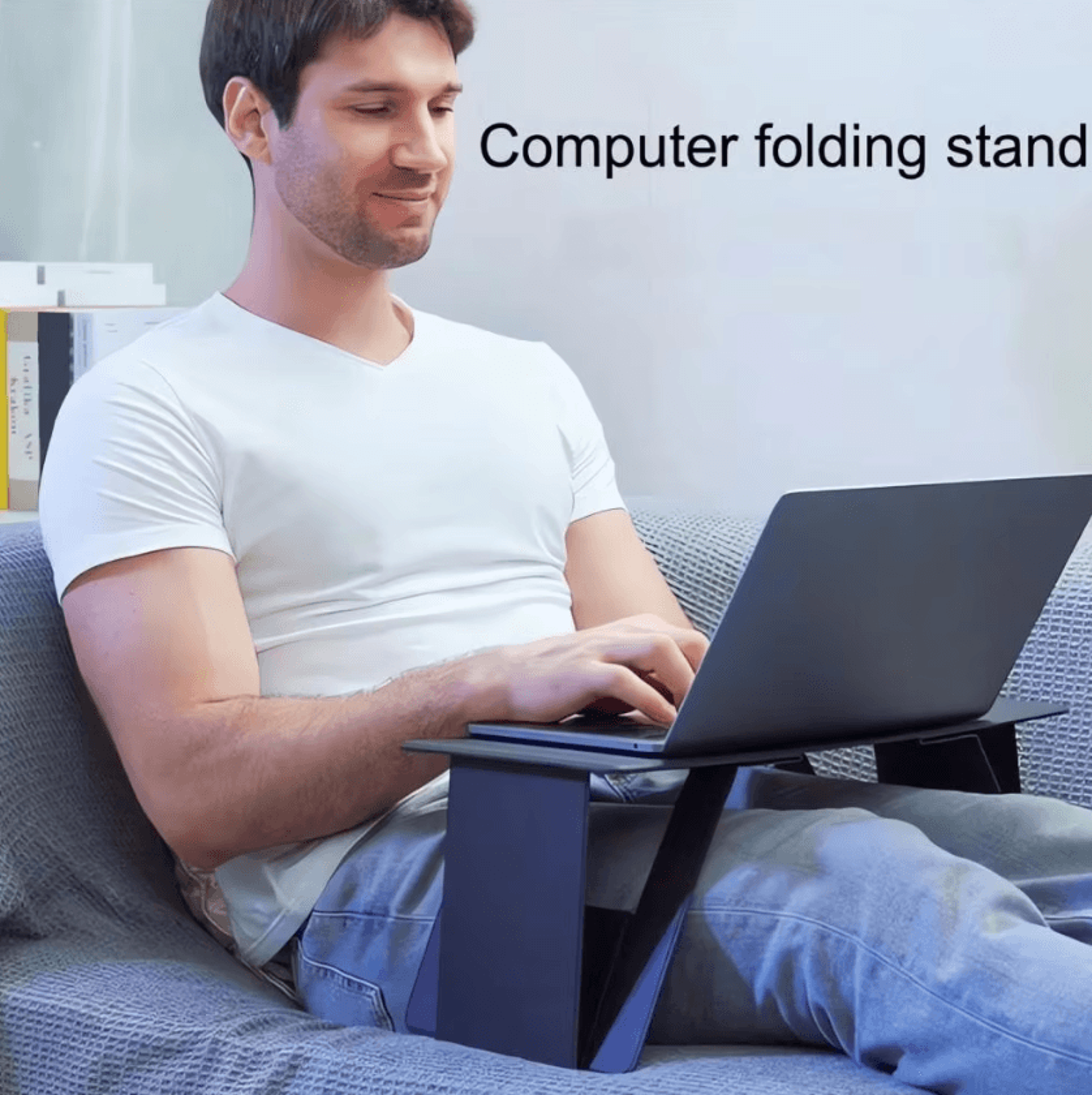 6in1 Foldable Laptop Stand Desk Adjustable Ergonomic Portable Workstation 4