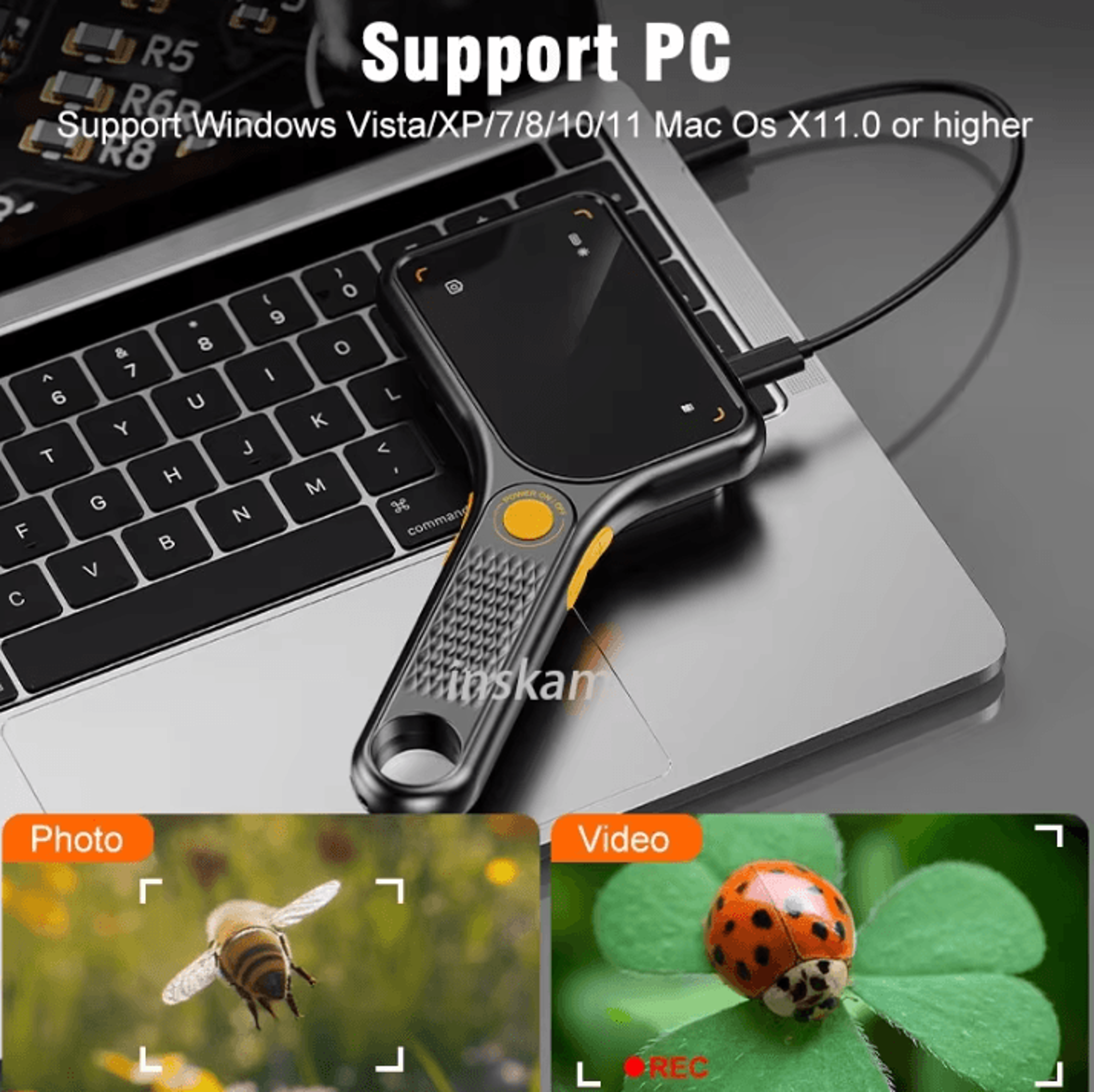 500X Handheld Digital Microscope With 30 IPS Screen  Autofocus Camera 4