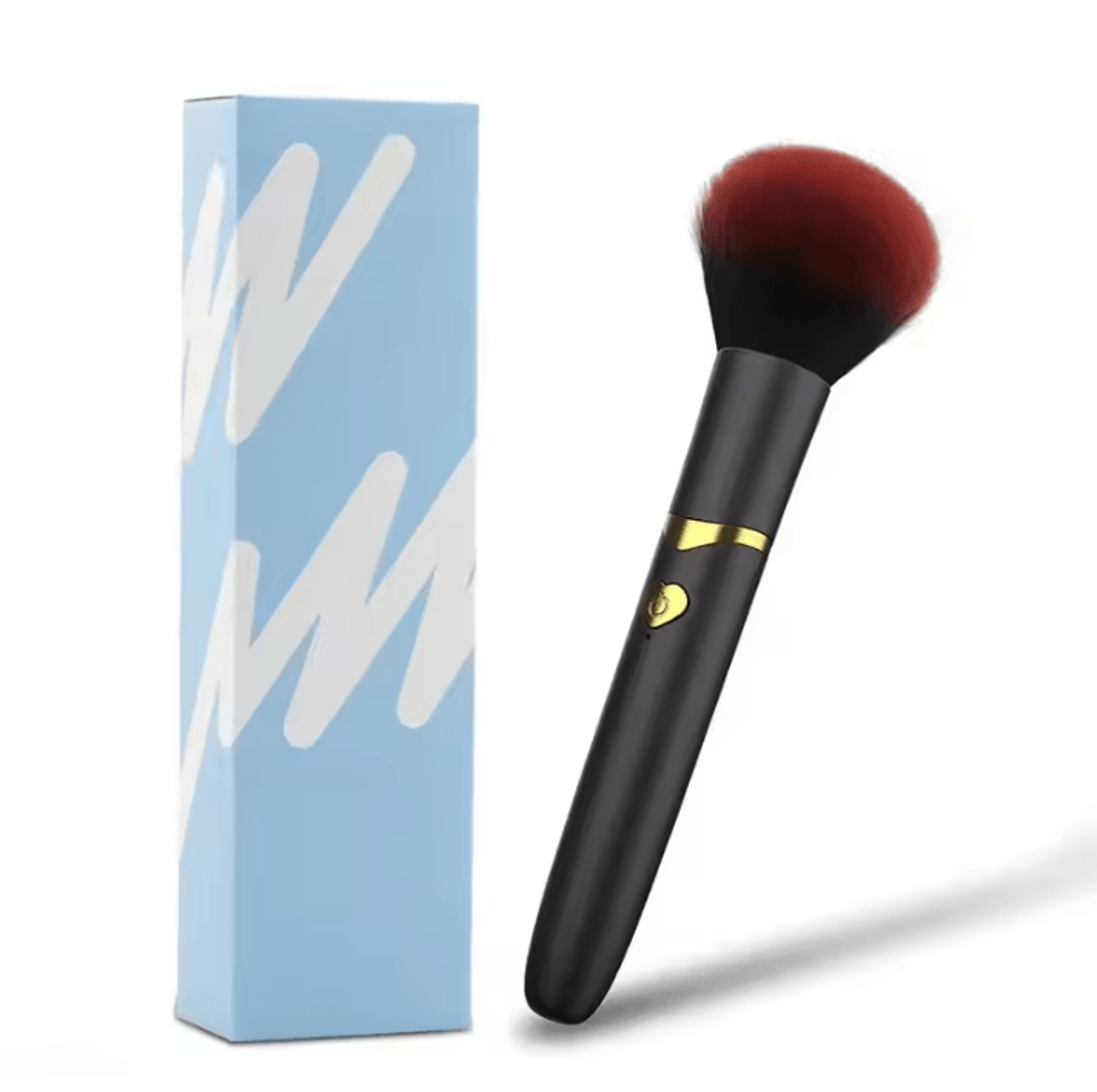 2in1 Electric Vibration Makeup Brush  Soft Fluffy Rechargeable Foundation Applicator 2