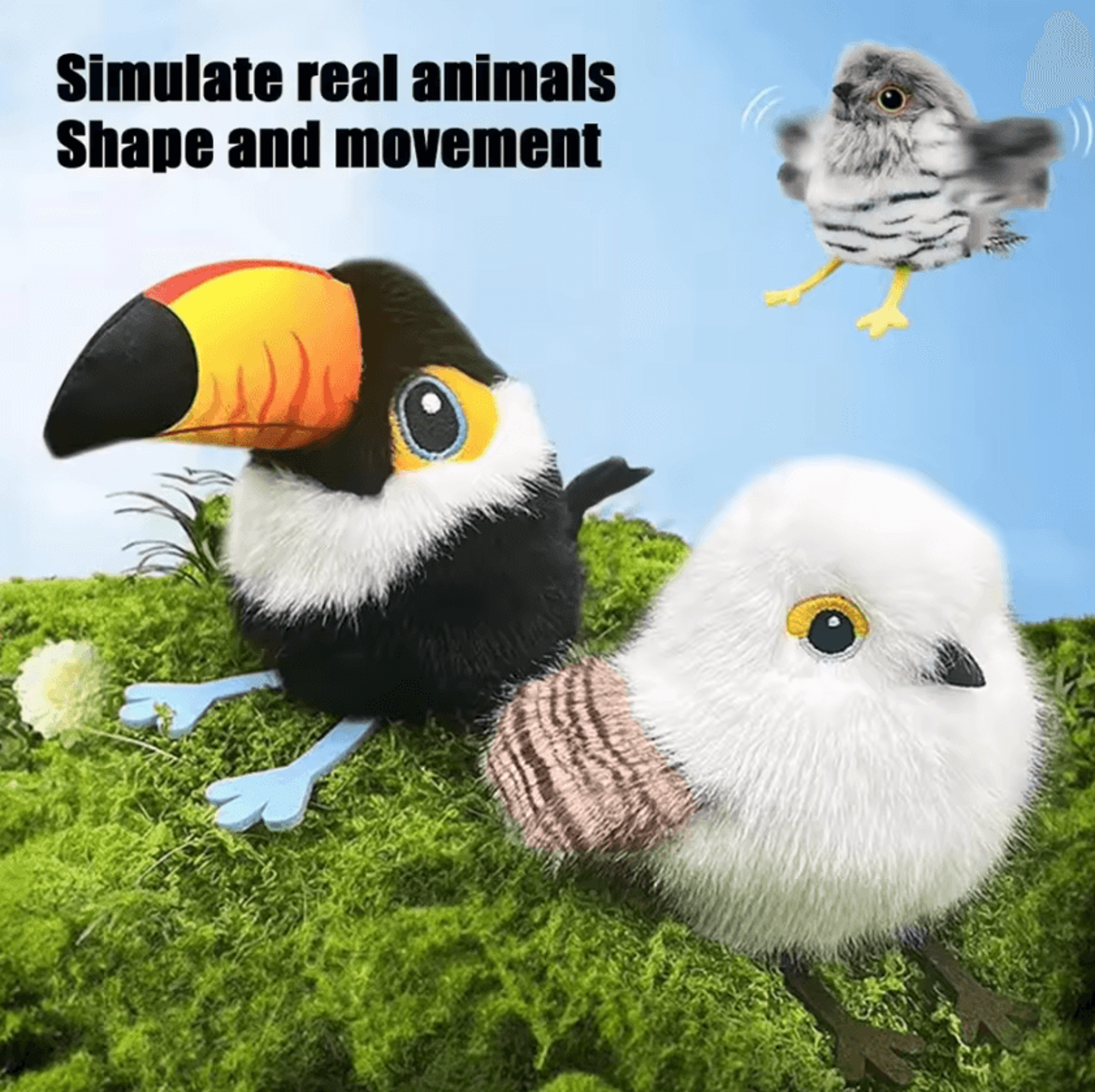 Interactive Vibrating Flapping Cat Toy  Rechargeable Plush Hunting Toy With Motion Activation 0
