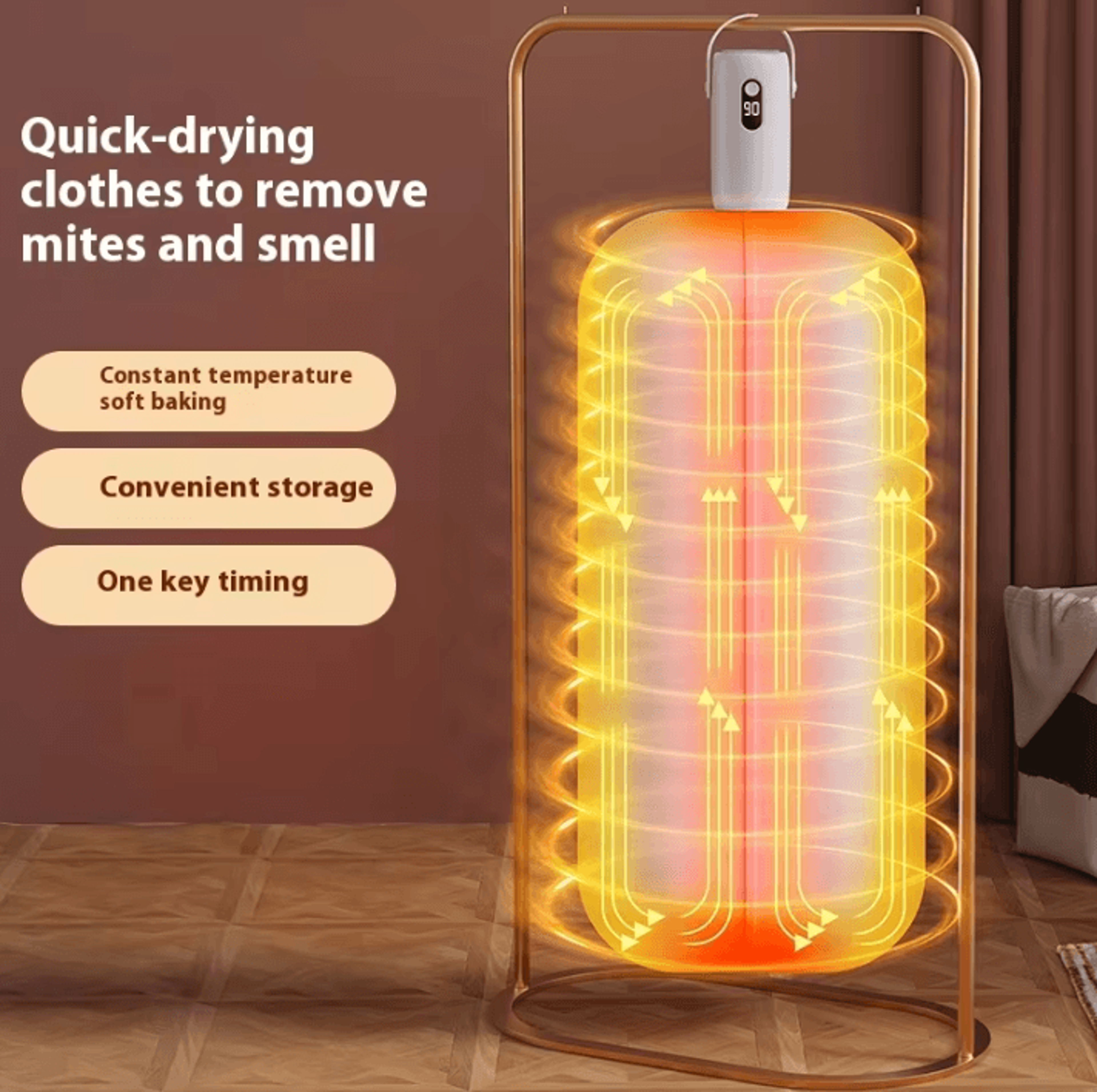 Portable Foldable Electric Clothes Dryer  Compact Laundry Drying Solution For Travel Dorm  Apartmen 1