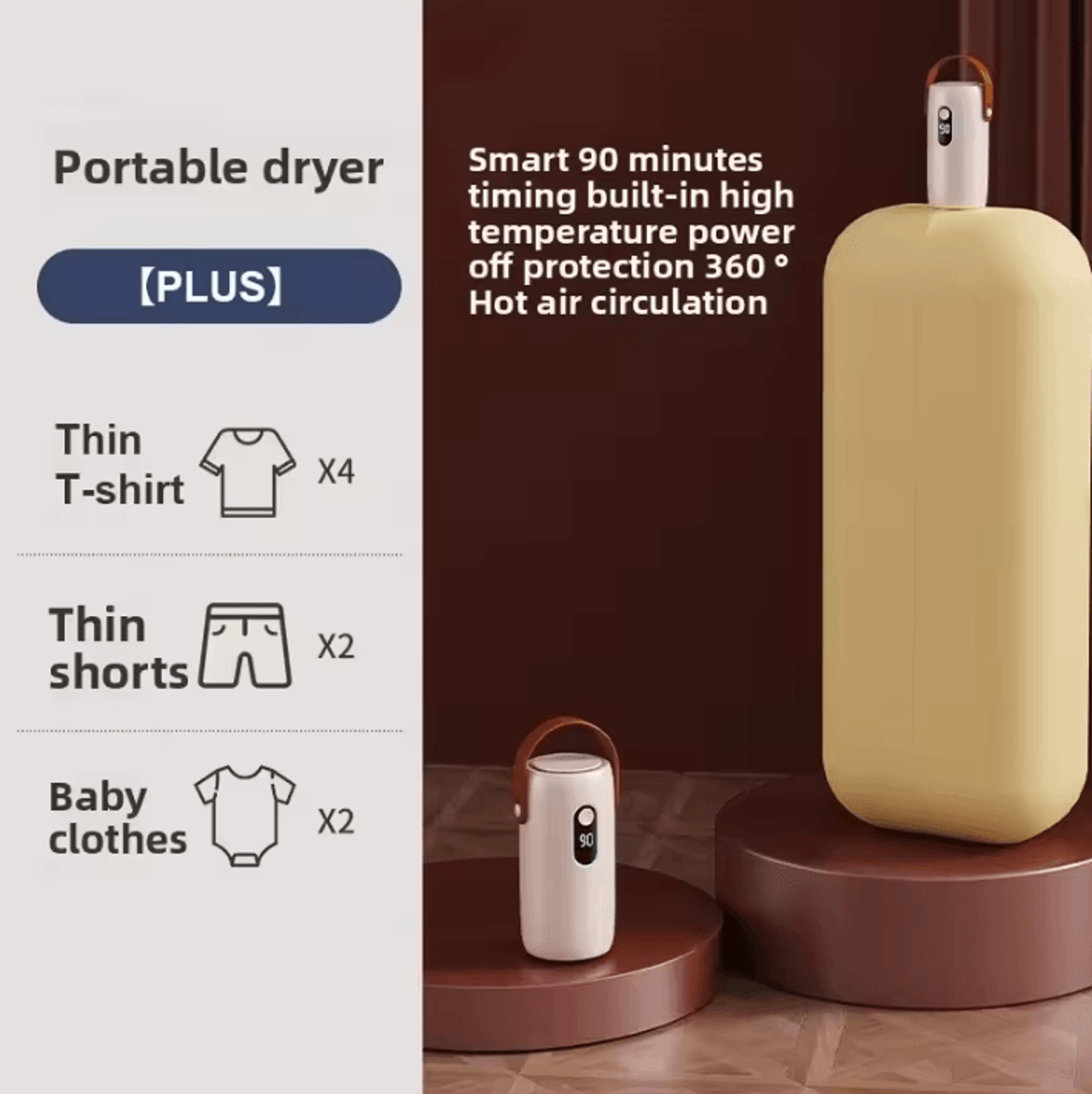 Portable Foldable Electric Clothes Dryer  Compact Laundry Drying Solution For Travel Dorm  Apartmen 4