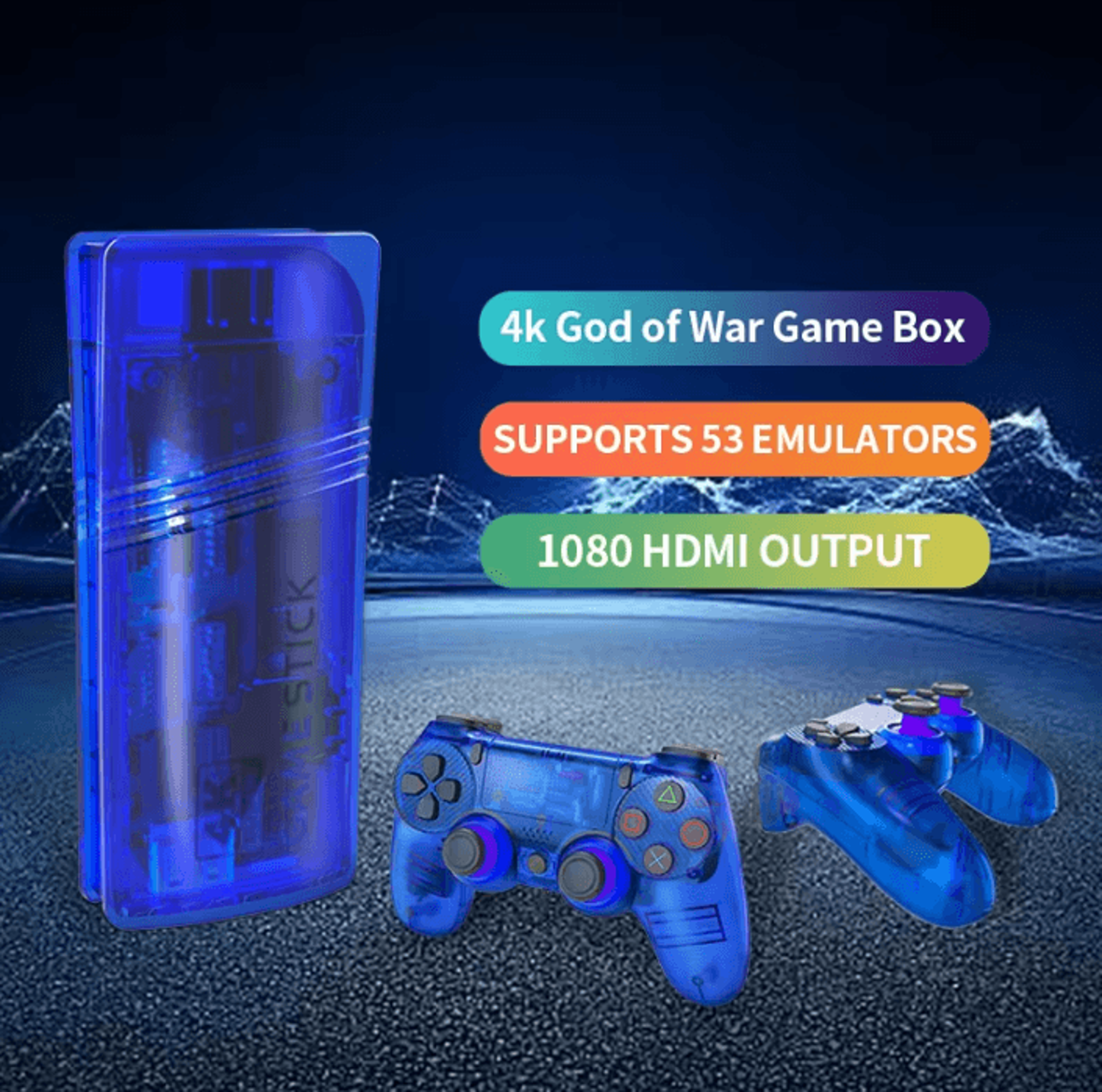 4K GS5 Retro Game Stick  Wireless TV Gaming Console With 30000 BuiltIn Games 64GB 0